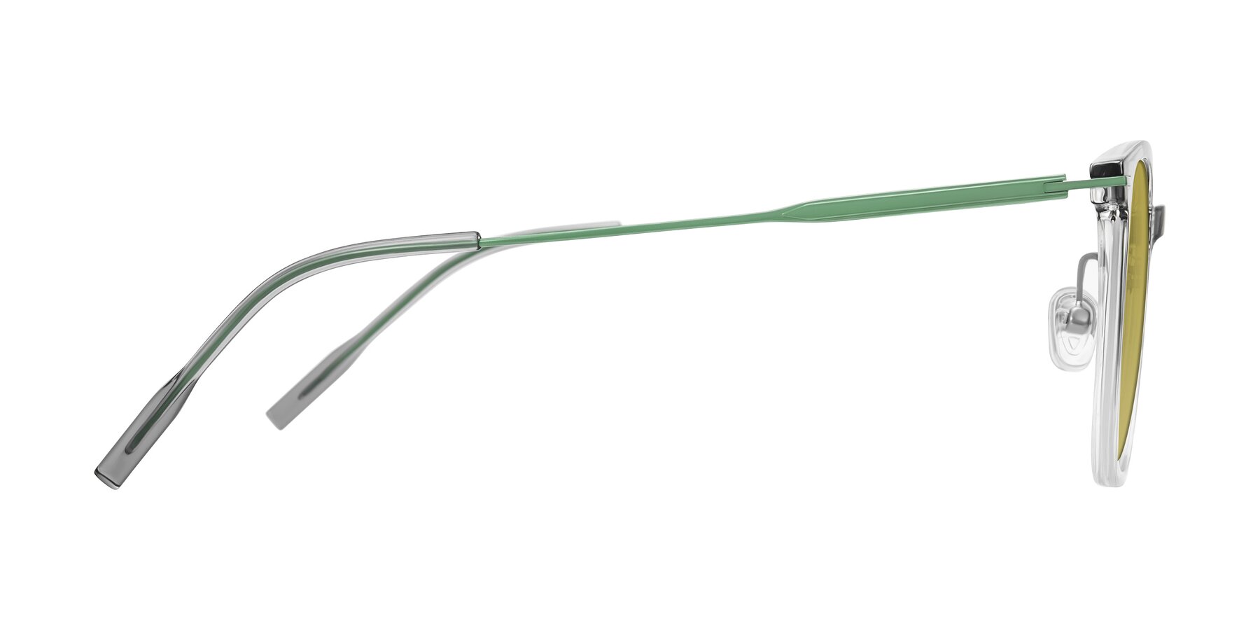 Side of Oonk in Gradient Light Gray/Clear with Champagne Tinted Lenses