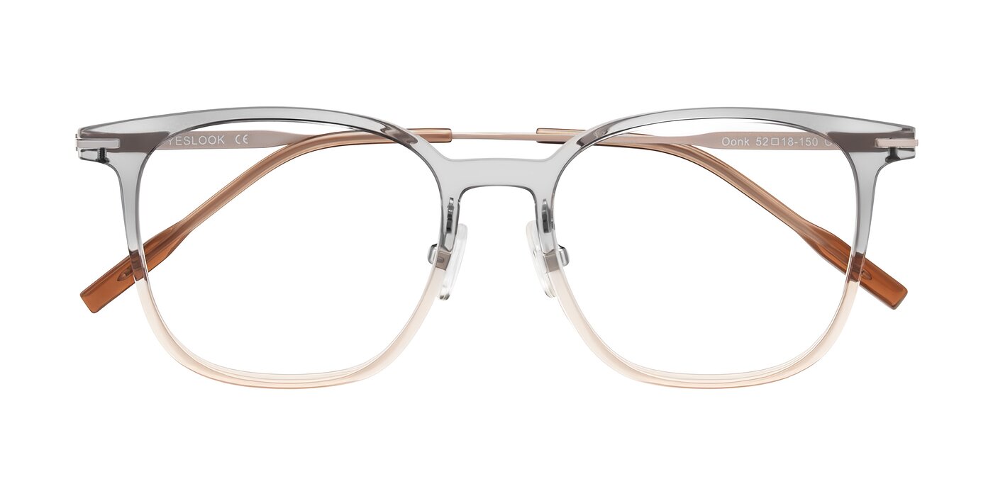 Oonk - Gradient Light Gray/Brown Eyeglasses