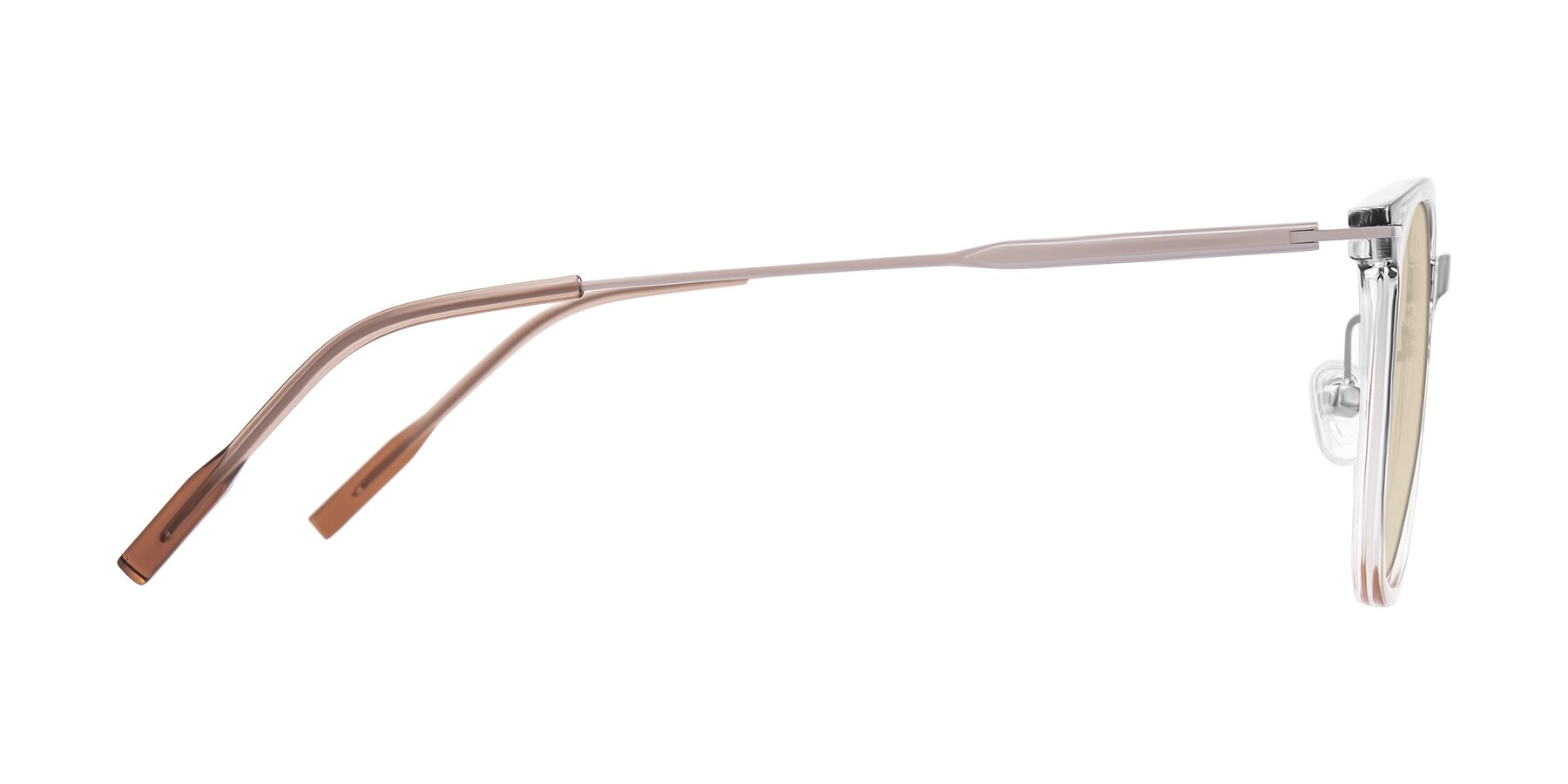 Side of Oonk in Gradient Light Gray/Brown with Light Brown Tinted Lenses