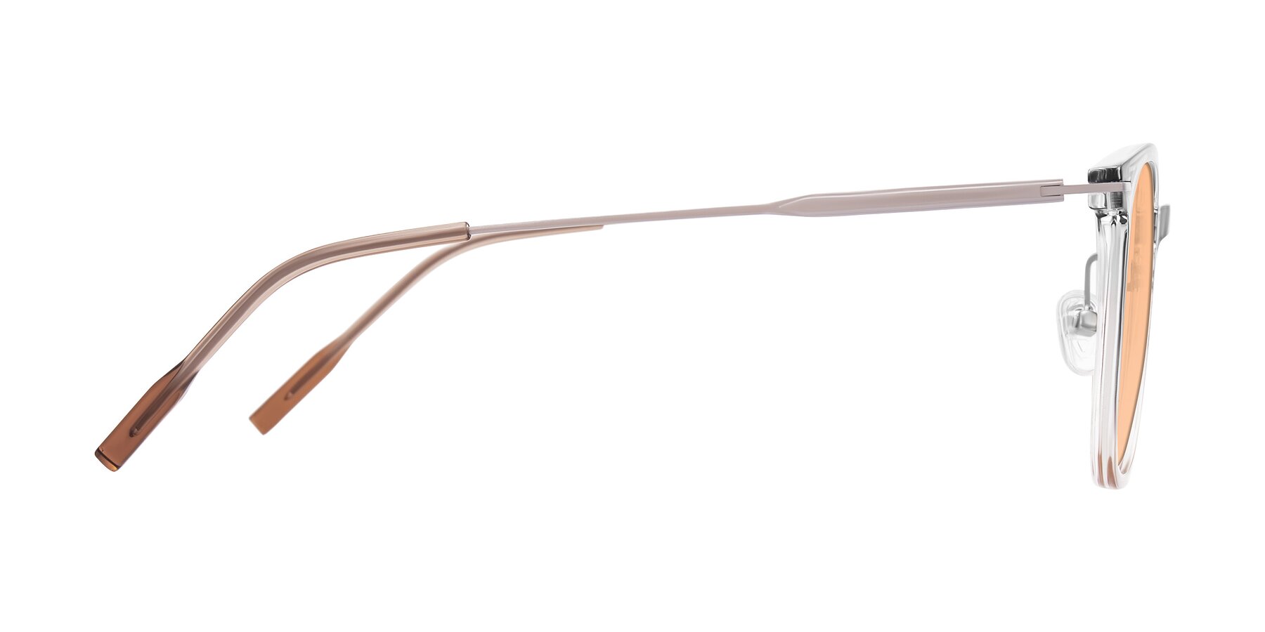 Side of Oonk in Gradient Light Gray/Brown with Light Orange Tinted Lenses