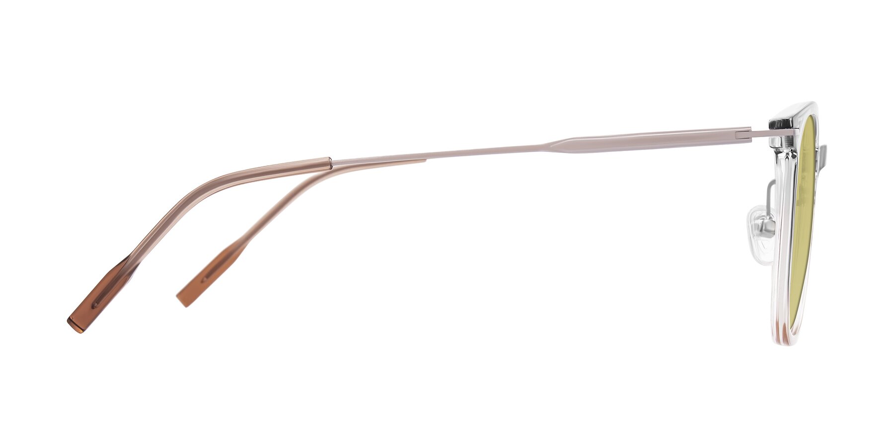 Side of Oonk in Gradient Light Gray/Brown with Medium Champagne Tinted Lenses