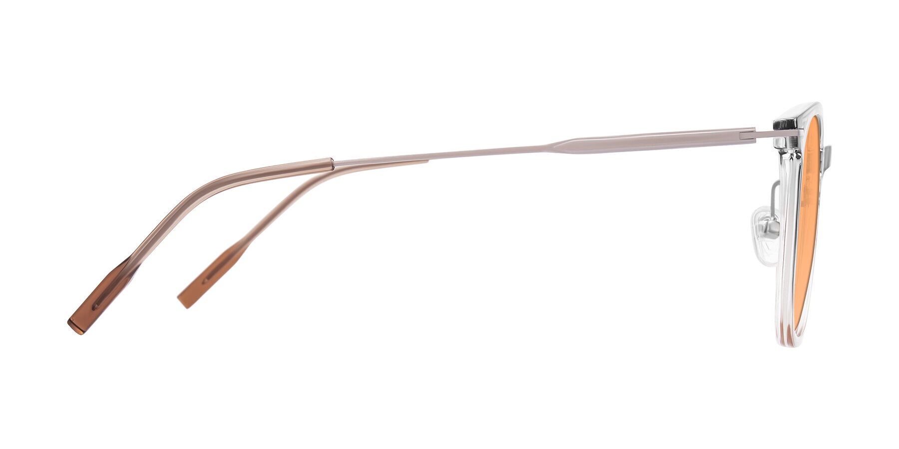 Side of Oonk in Gradient Light Gray/Brown with Medium Orange Tinted Lenses