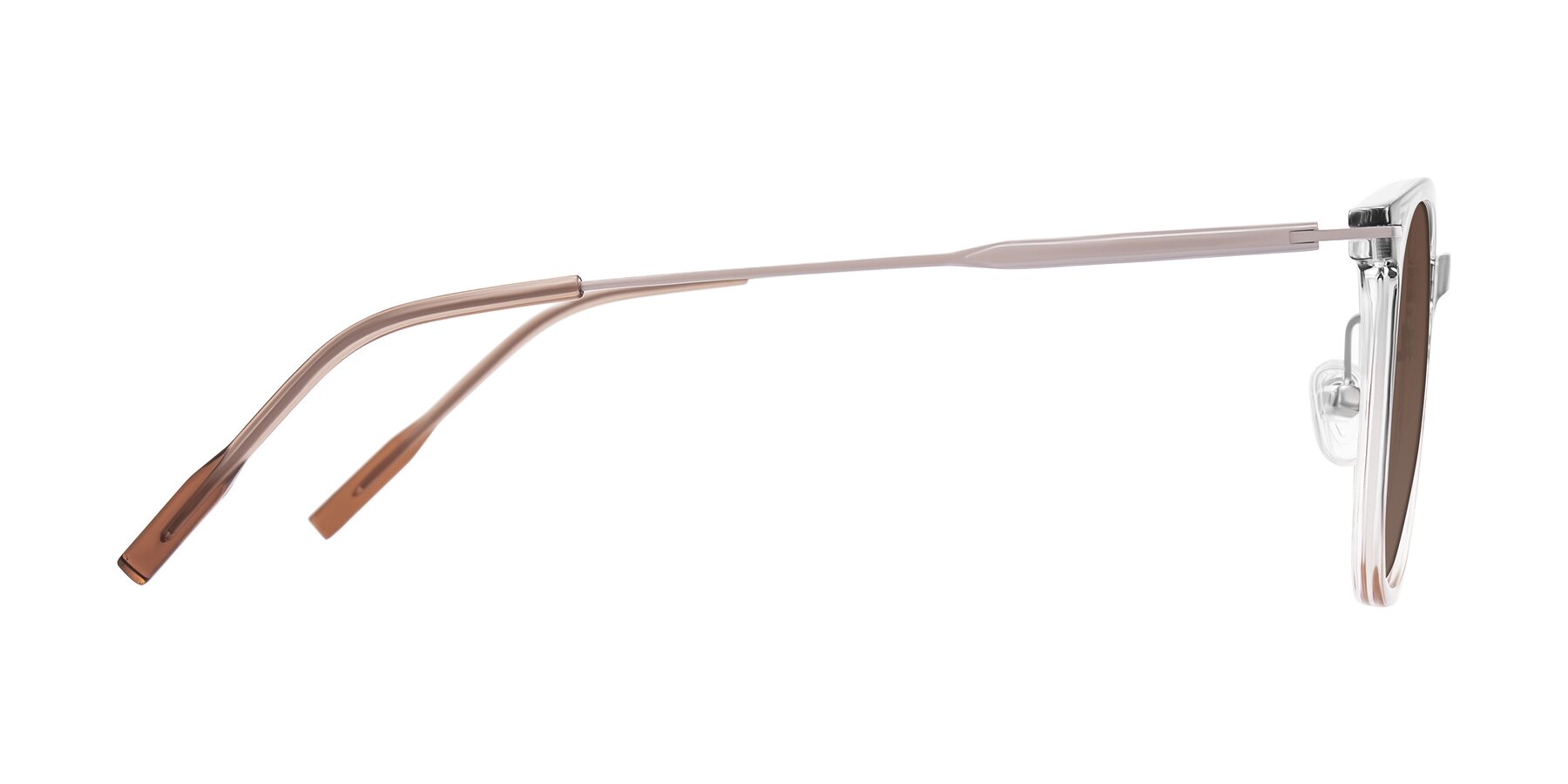Side of Oonk in Gradient Light Gray/Brown with Brown Tinted Lenses