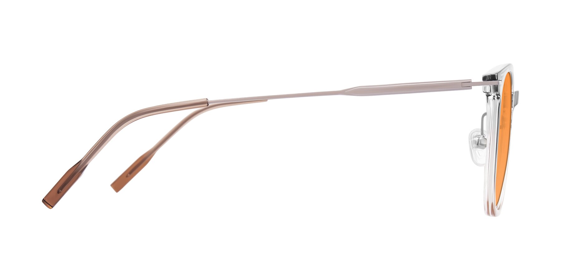 Side of Oonk in Gradient Light Gray/Brown with Orange Tinted Lenses