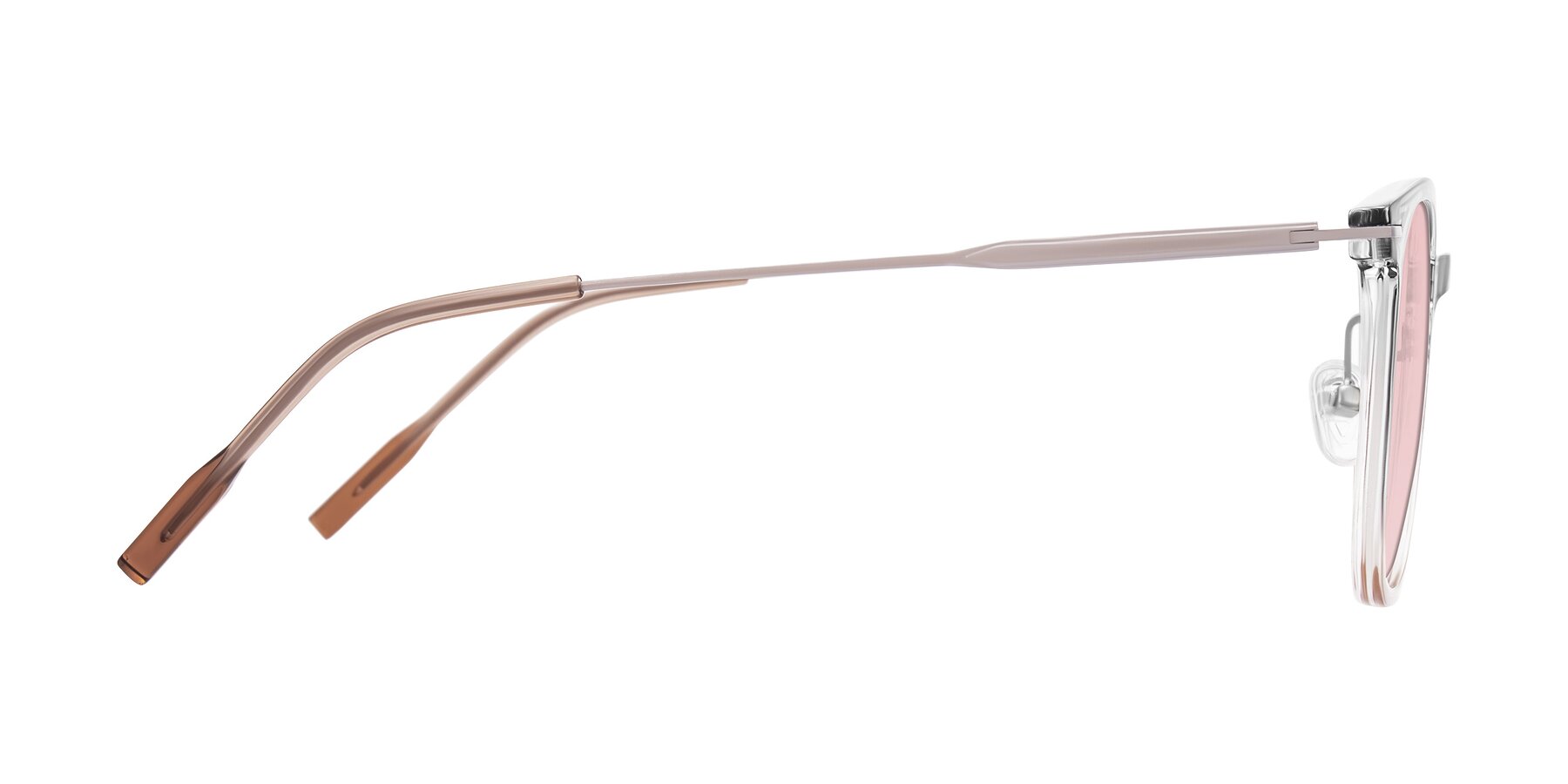 Side of Oonk in Gradient Light Gray/Brown with Light Garnet Tinted Lenses