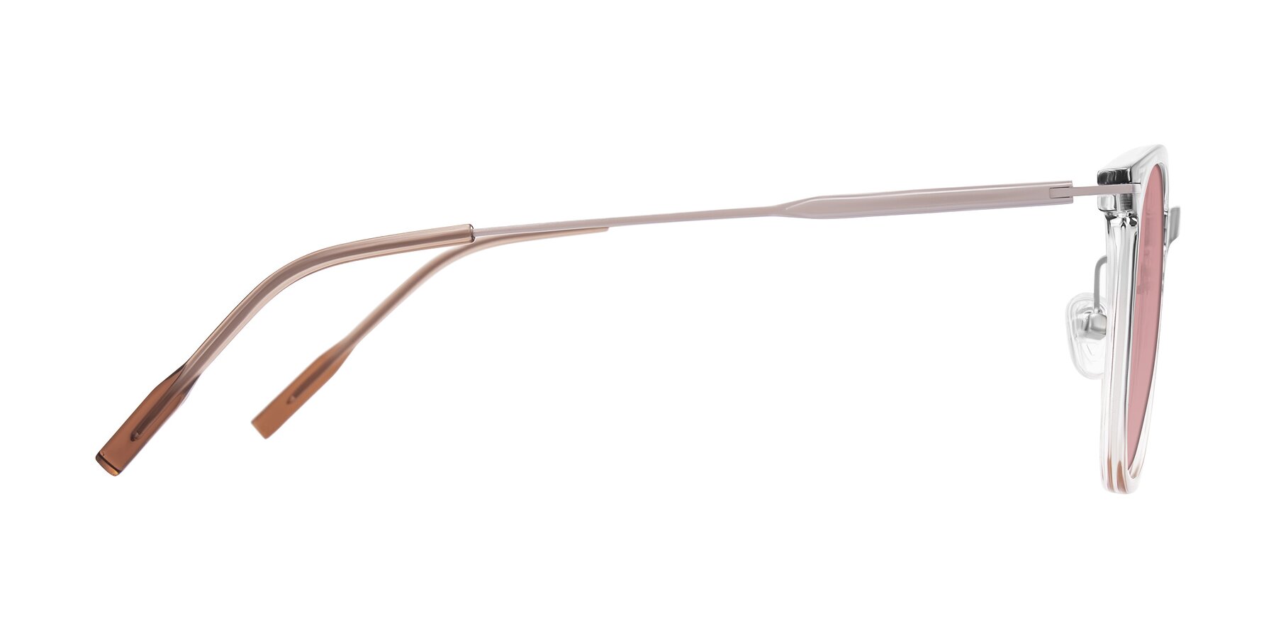 Side of Oonk in Gradient Light Gray/Brown with Medium Garnet Tinted Lenses