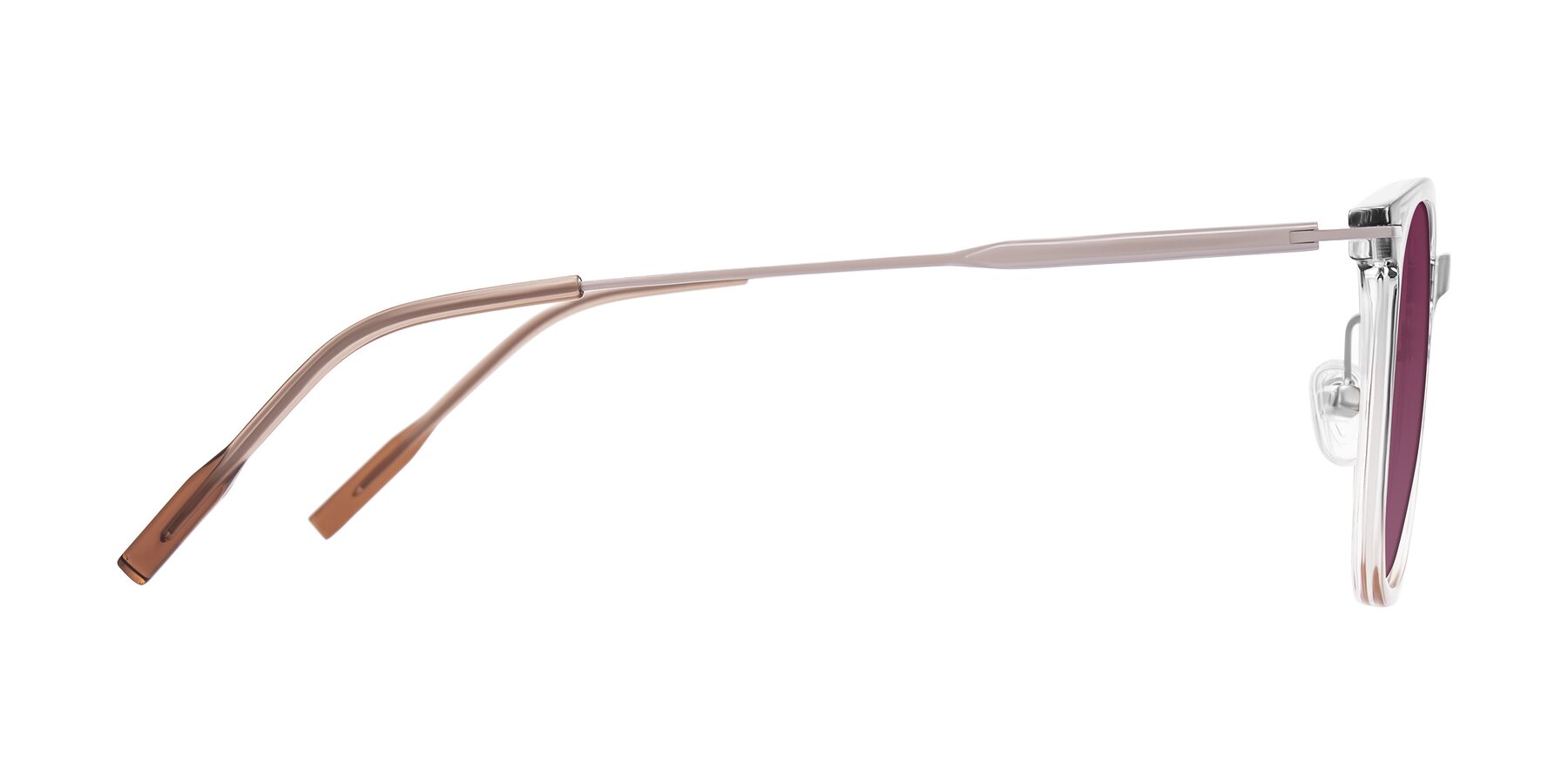 Side of Oonk in Gradient Light Gray/Brown with Wine Tinted Lenses