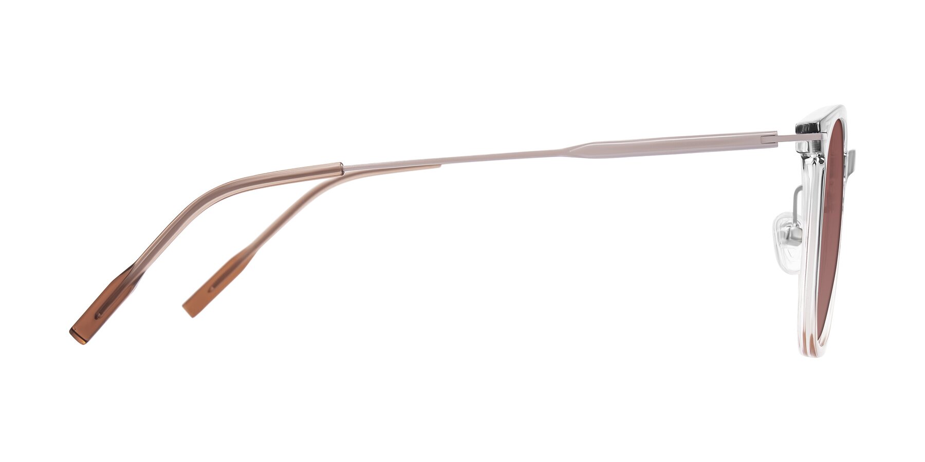 Side of Oonk in Gradient Light Gray/Brown with Garnet Tinted Lenses