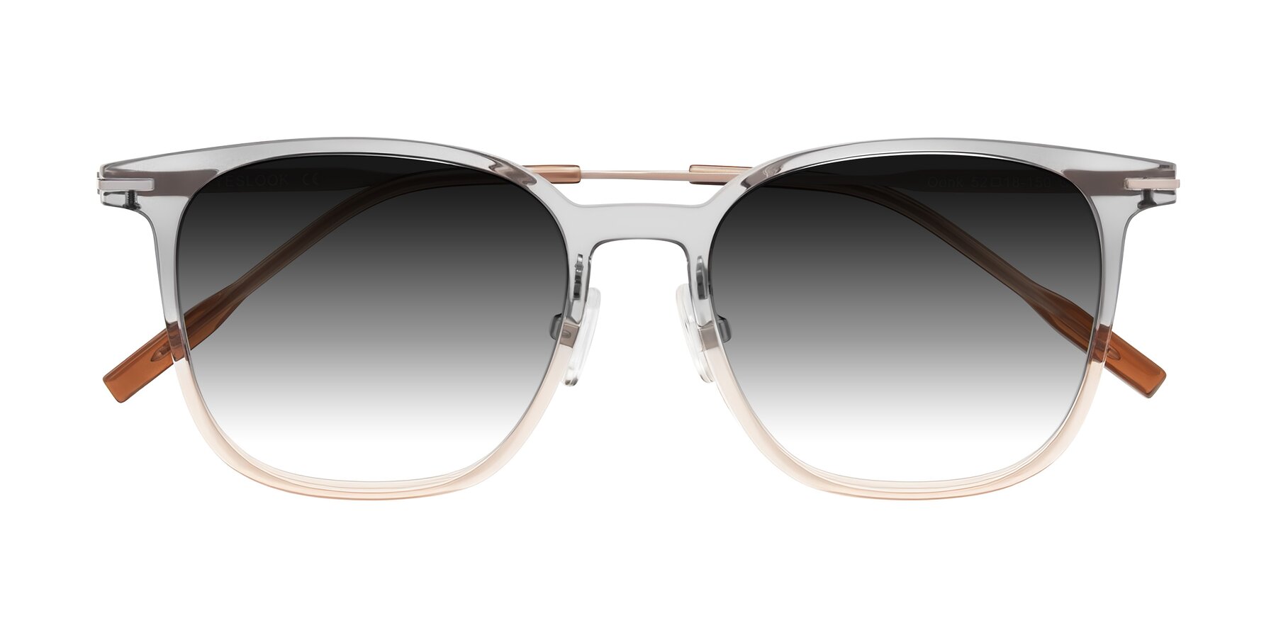 Folded Front of Oonk in Gradient Light Gray/Brown with Gray Gradient Lenses