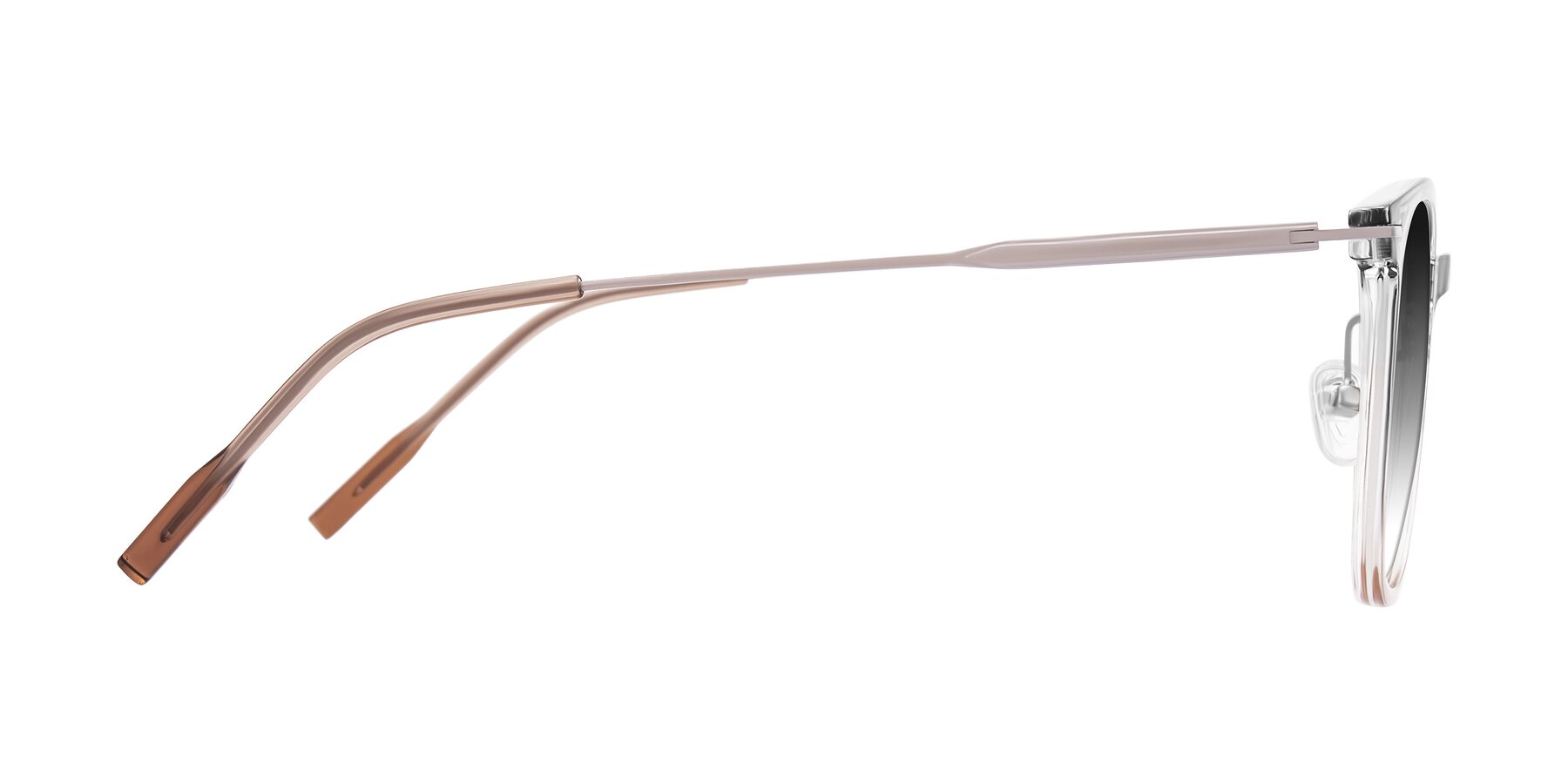 Side of Oonk in Gradient Light Gray/Brown with Gray Gradient Lenses