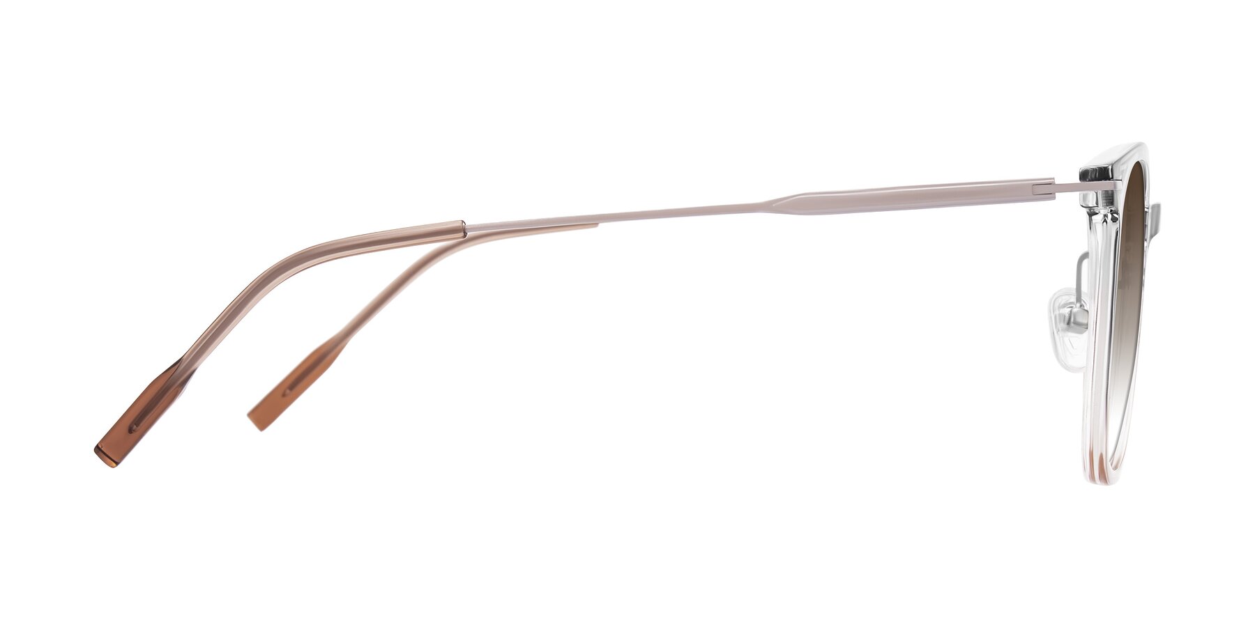 Side of Oonk in Gradient Light Gray/Brown with Brown Gradient Lenses