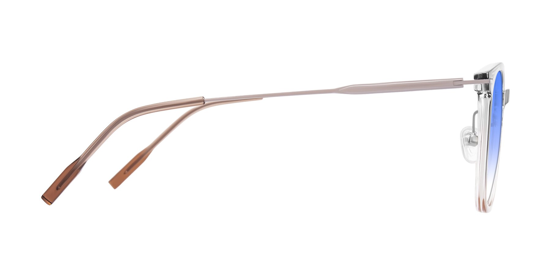 Side of Oonk in Gradient Light Gray/Brown with Blue Gradient Lenses