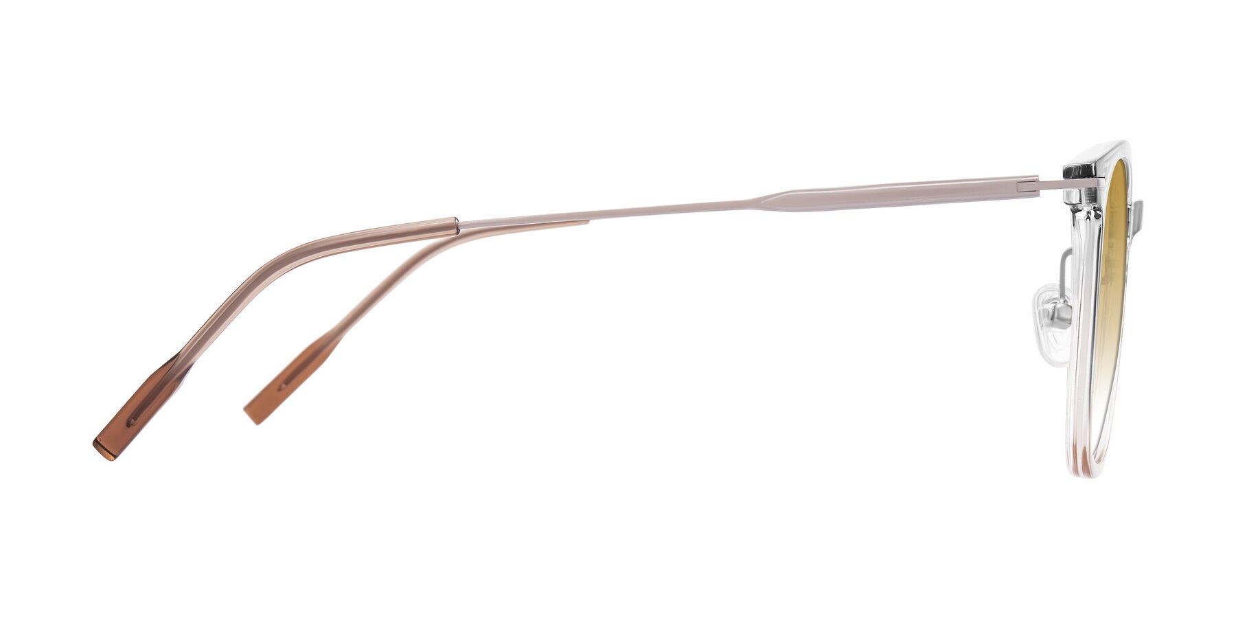 Side of Oonk in Gradient Light Gray/Brown with Champagne Gradient Lenses