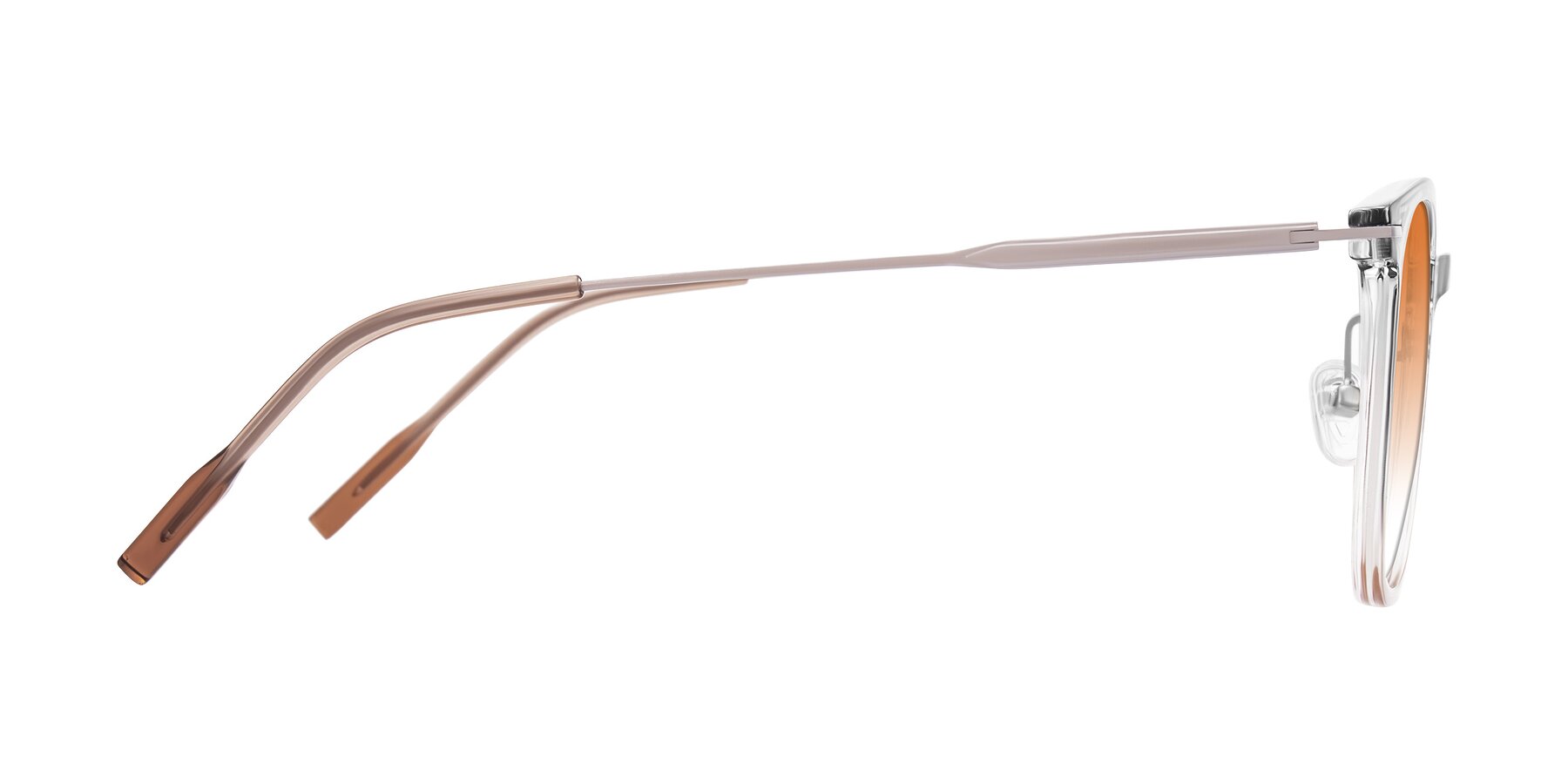 Side of Oonk in Gradient Light Gray/Brown with Orange Gradient Lenses