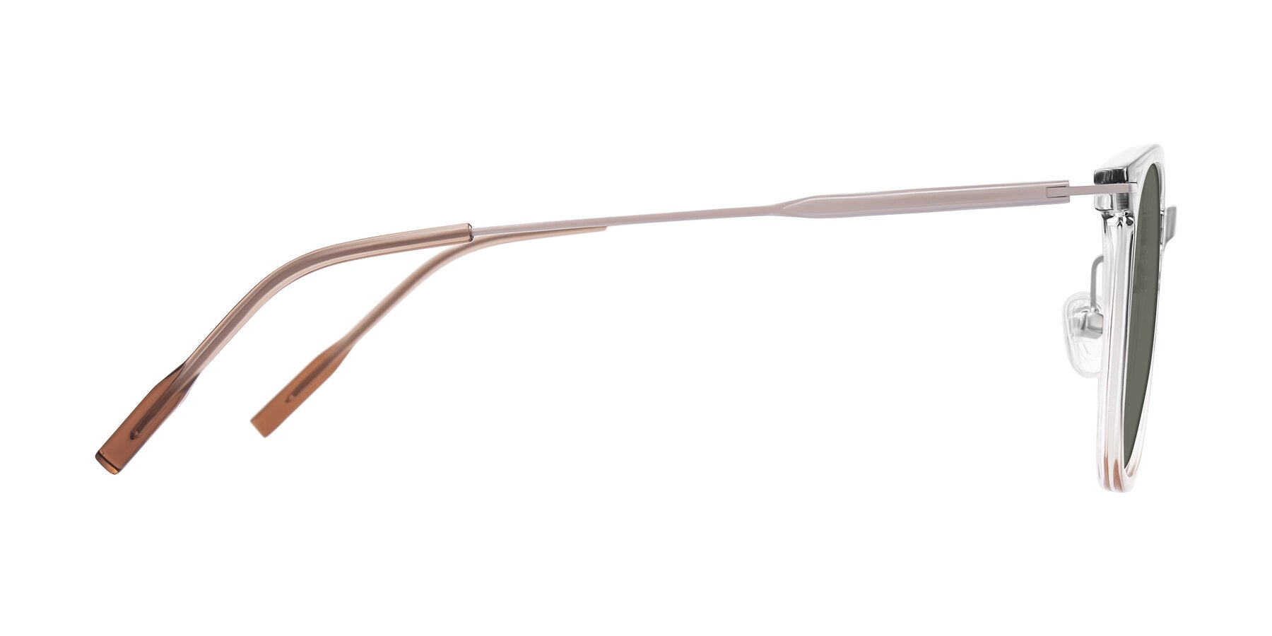 Side of Oonk in Gradient Light Gray/Brown with Gray Polarized Lenses