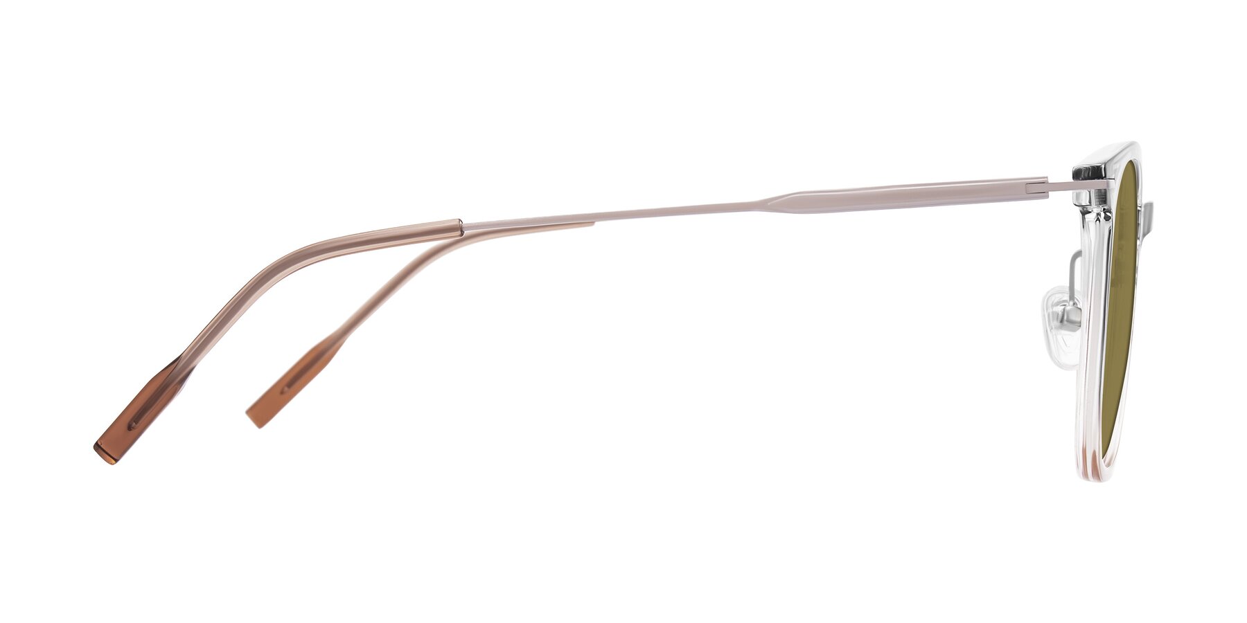 Side of Oonk in Gradient Light Gray/Brown with Brown Polarized Lenses