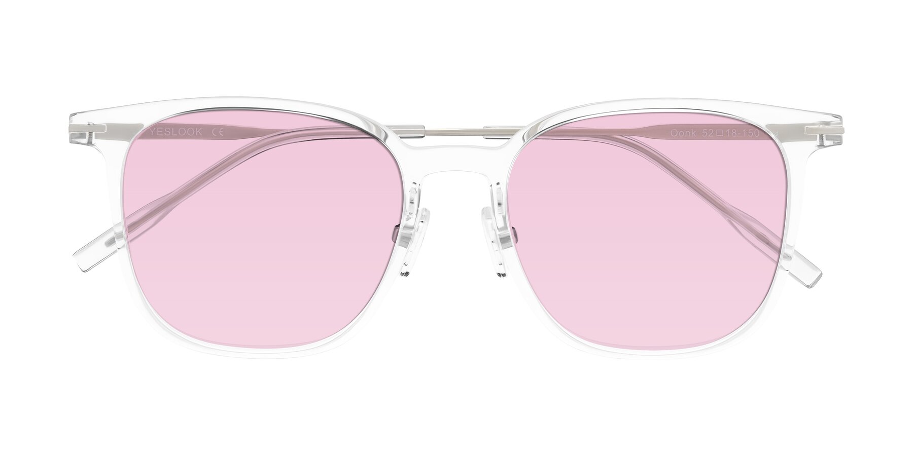 Folded Front of Oonk in Clear with Light Pink Tinted Lenses