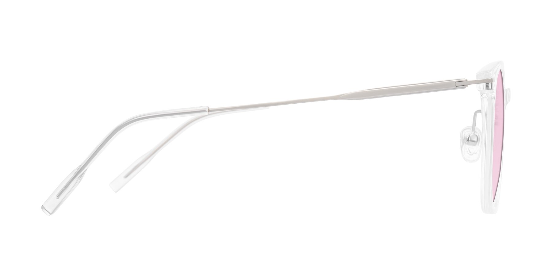 Side of Oonk in Clear with Light Pink Tinted Lenses