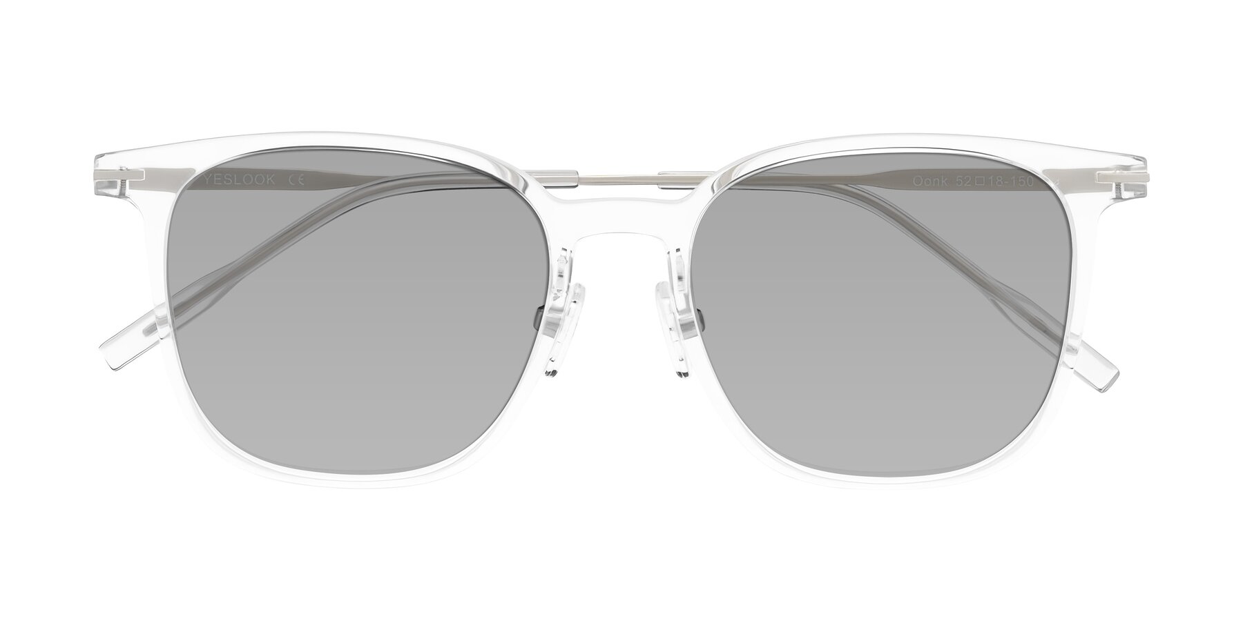 Folded Front of Oonk in Clear with Light Gray Tinted Lenses