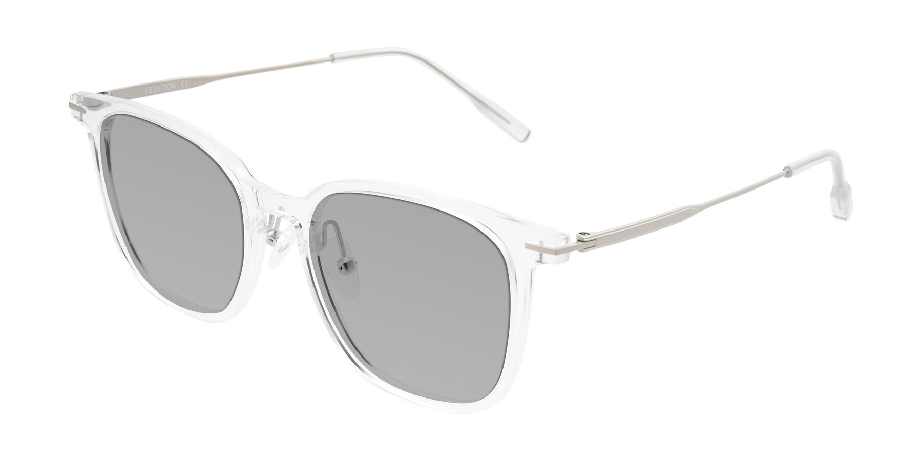 Angle of Oonk in Clear with Light Gray Tinted Lenses