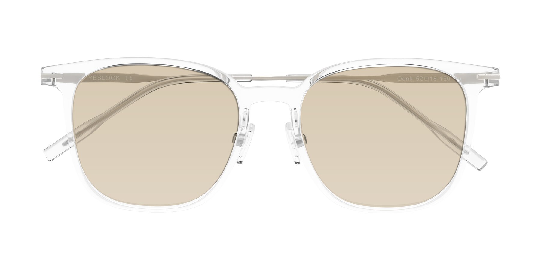 Folded Front of Oonk in Clear with Light Brown Tinted Lenses