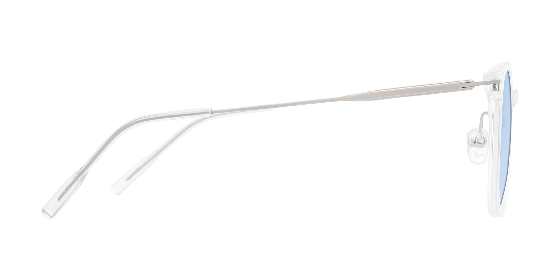 Side of Oonk in Clear with Light Blue Tinted Lenses