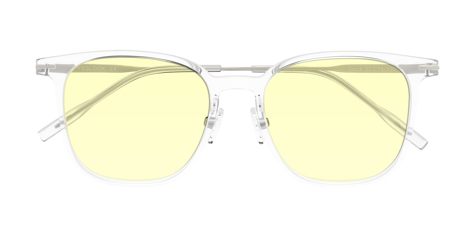 Folded Front of Oonk in Clear with Light Yellow Tinted Lenses