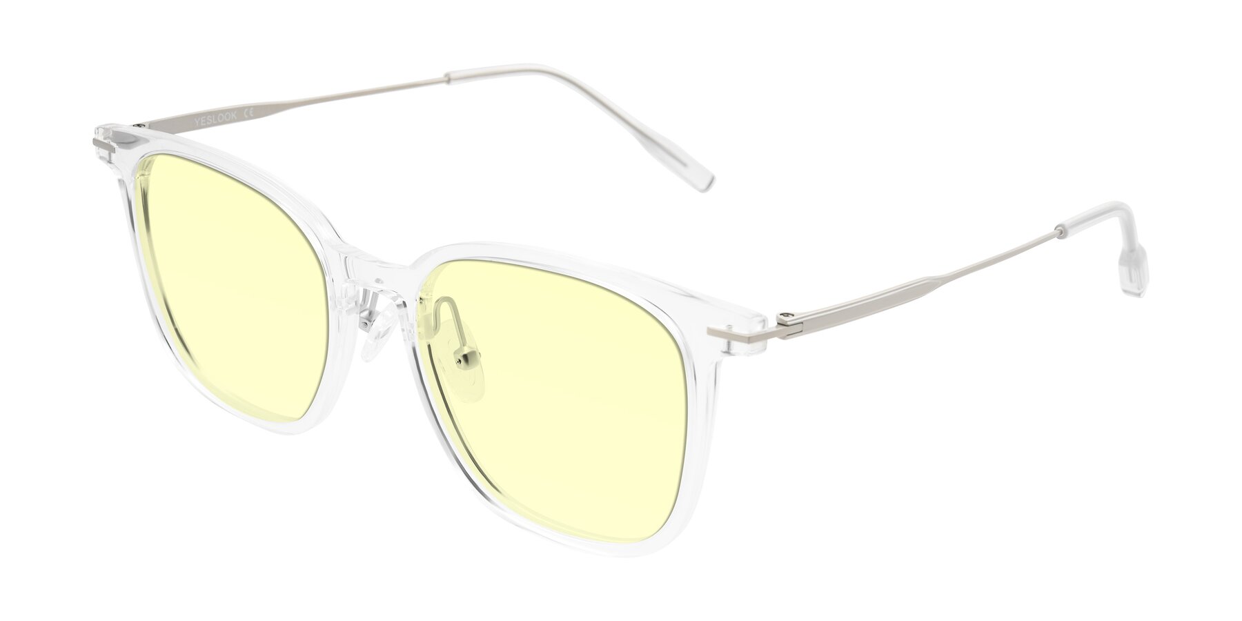 Angle of Oonk in Clear with Light Yellow Tinted Lenses
