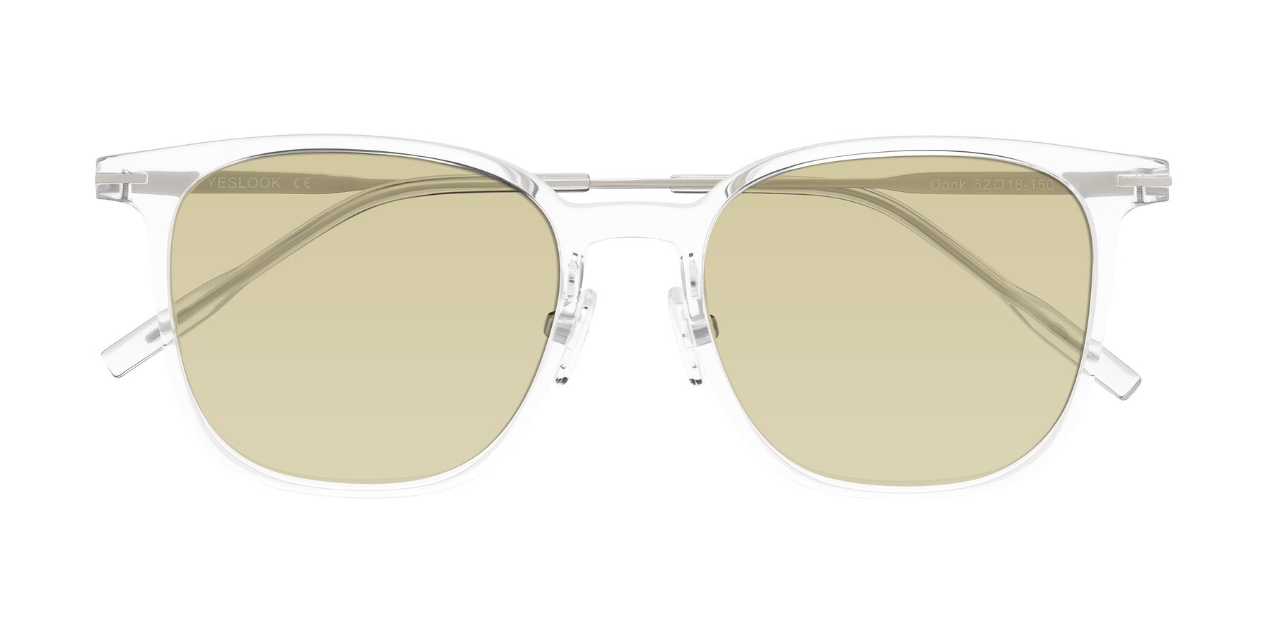 Folded Front of Oonk in Clear with Light Champagne Tinted Lenses