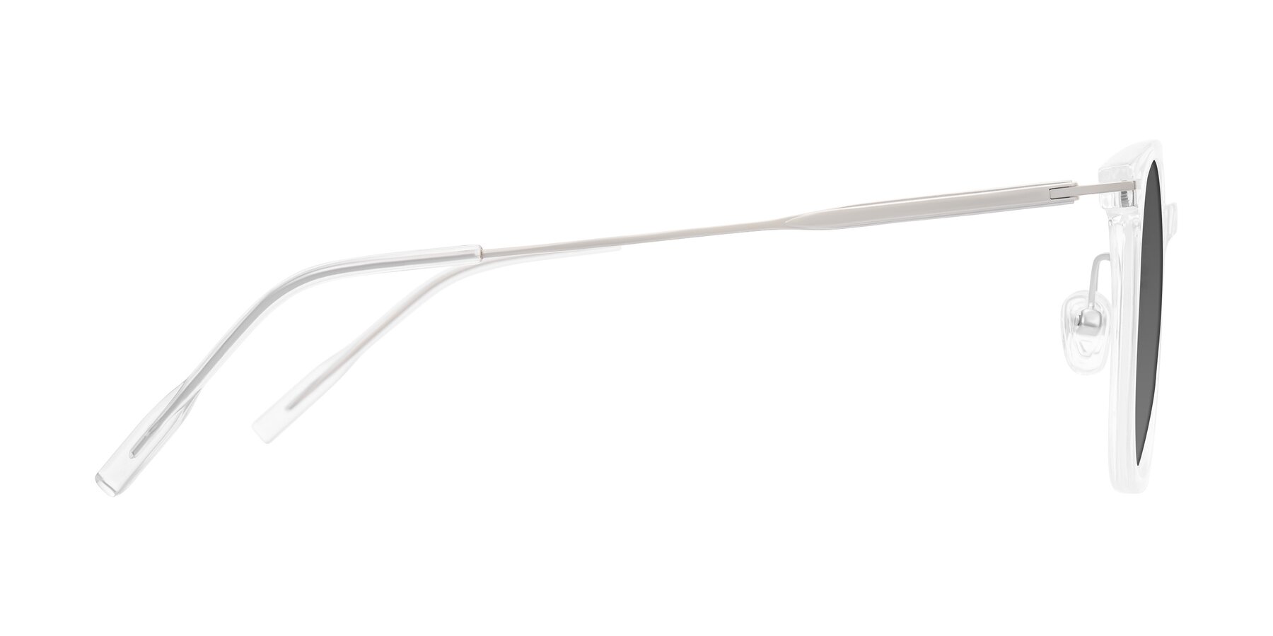 Side of Oonk in Clear with Medium Gray Tinted Lenses