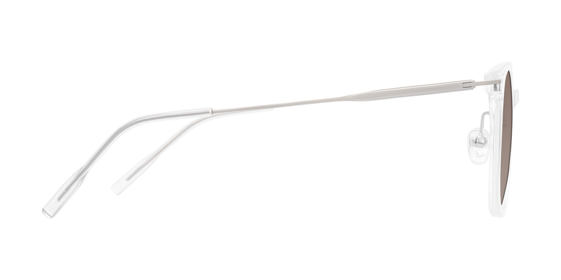 Side of Oonk in Clear with Medium Brown Tinted Lenses
