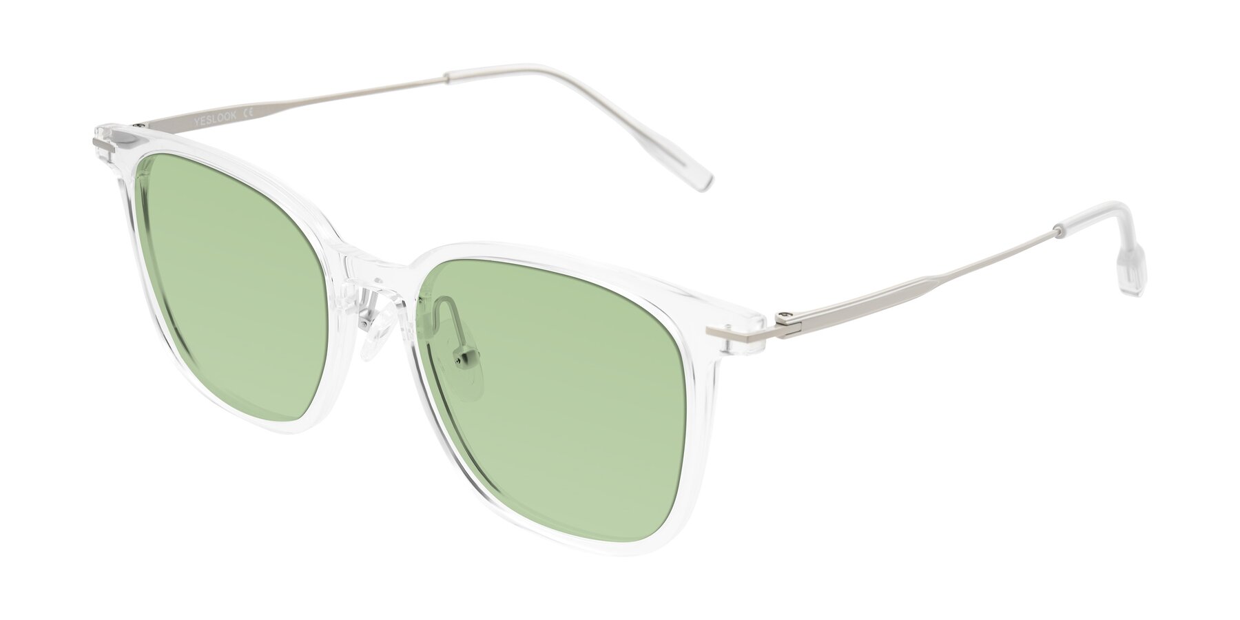 Angle of Oonk in Clear with Medium Green Tinted Lenses