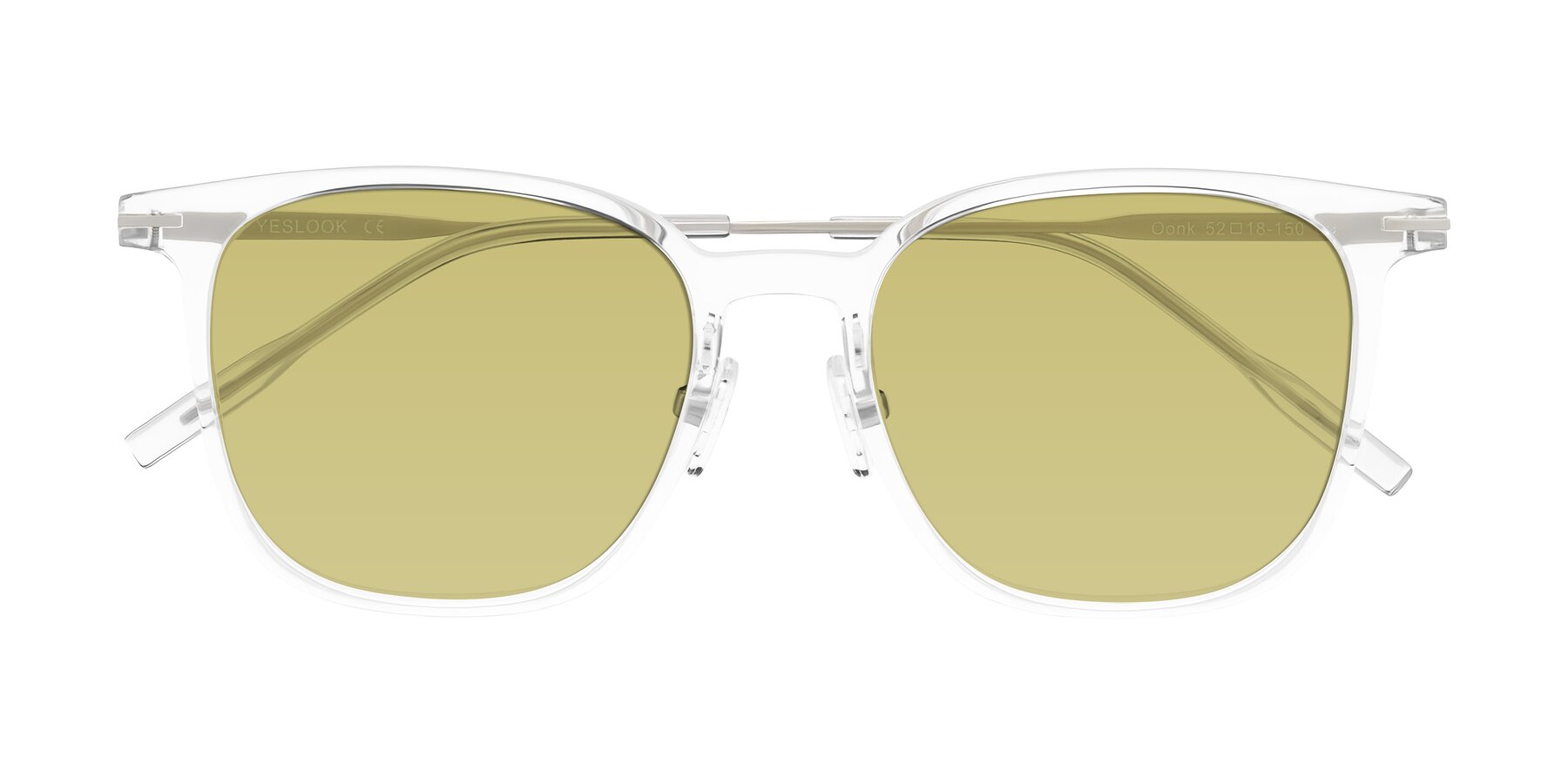 Folded Front of Oonk in Clear with Medium Champagne Tinted Lenses