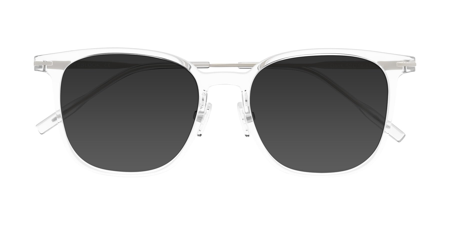Folded Front of Oonk in Clear with Gray Tinted Lenses