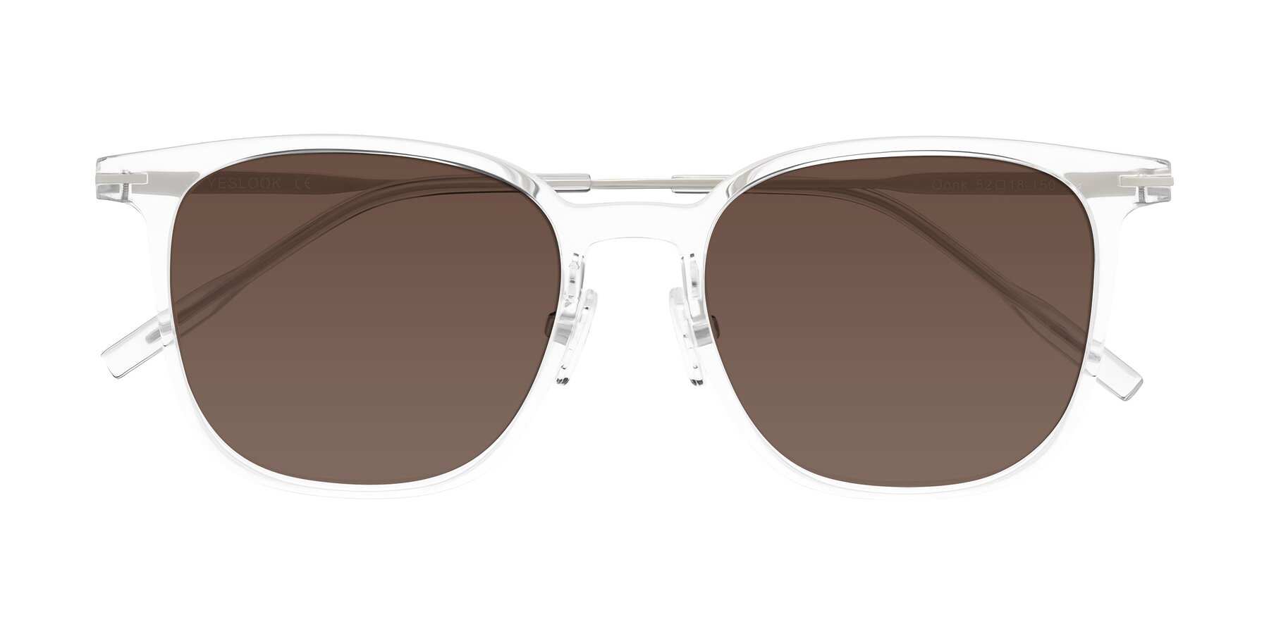 Folded Front of Oonk in Clear with Brown Tinted Lenses