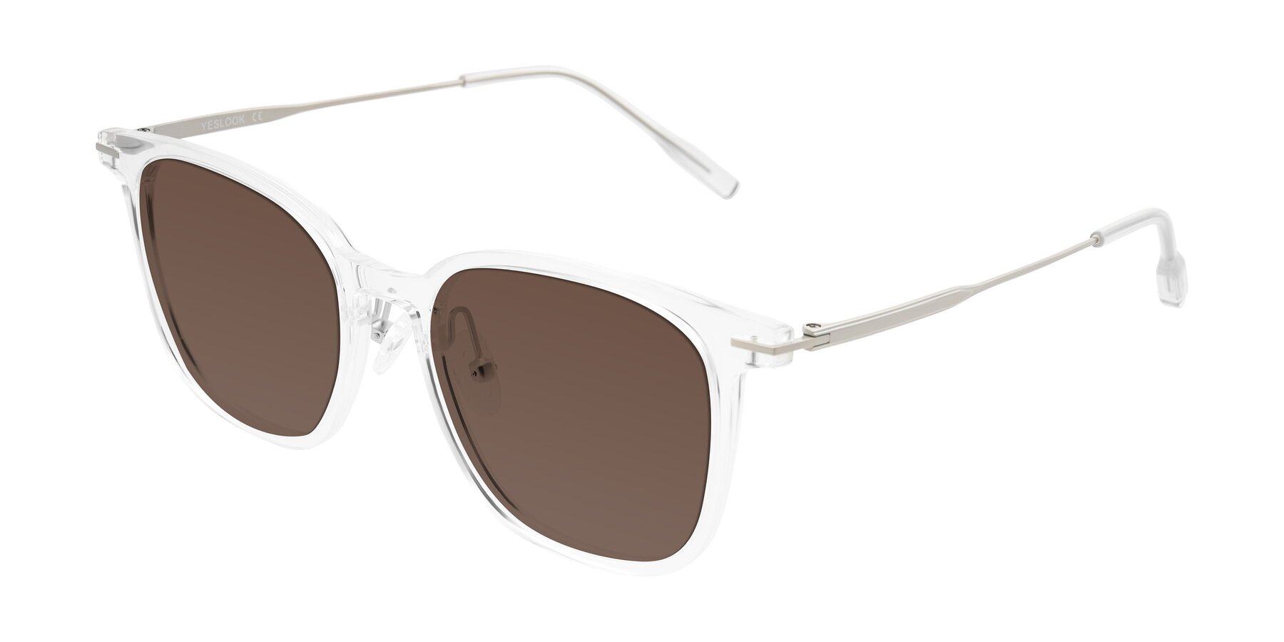 Angle of Oonk in Clear with Brown Tinted Lenses