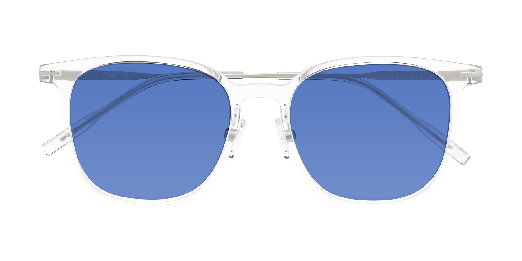 Folded Front of Oonk in Clear with Blue Tinted Lenses
