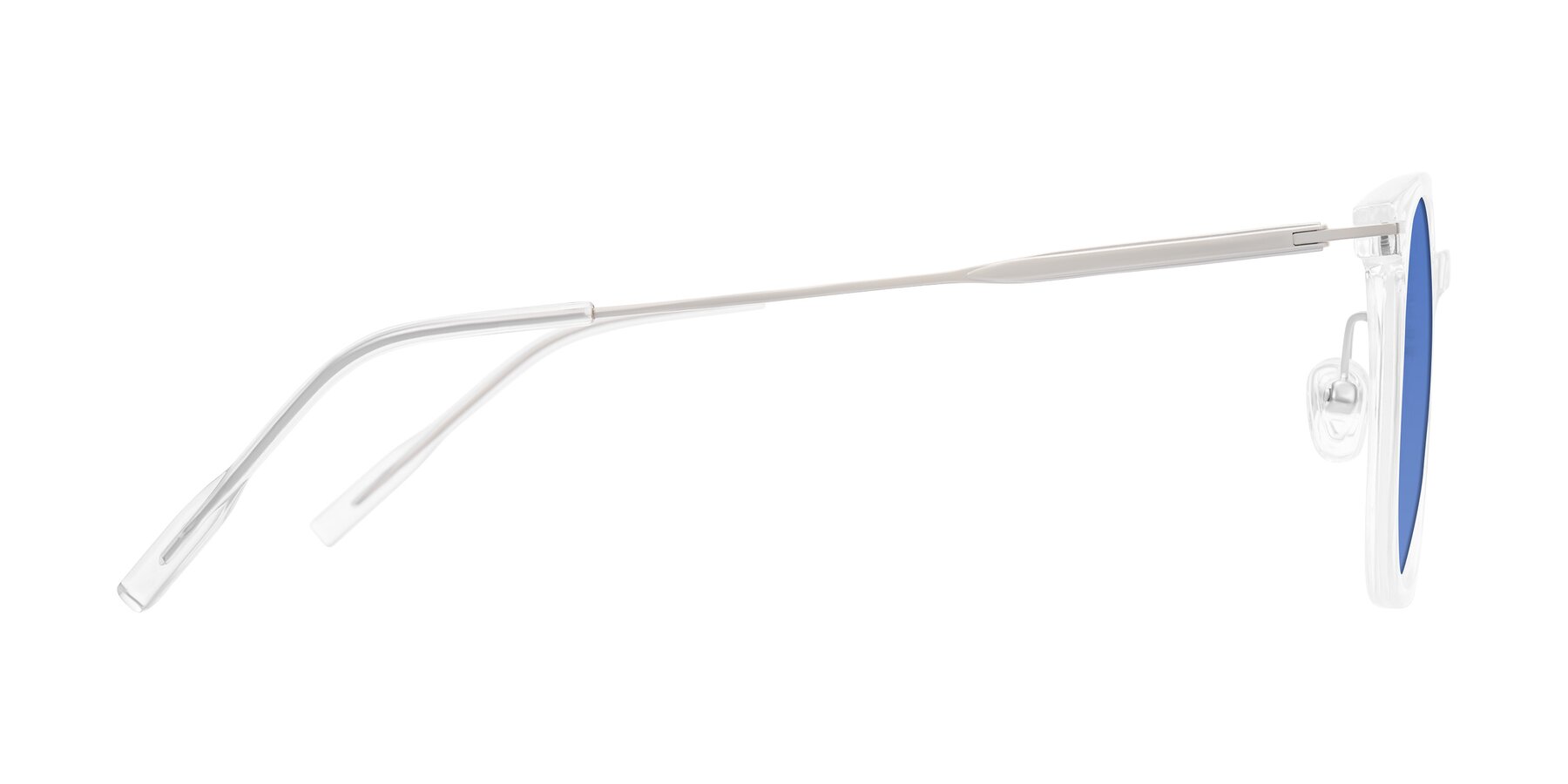 Side of Oonk in Clear with Blue Tinted Lenses