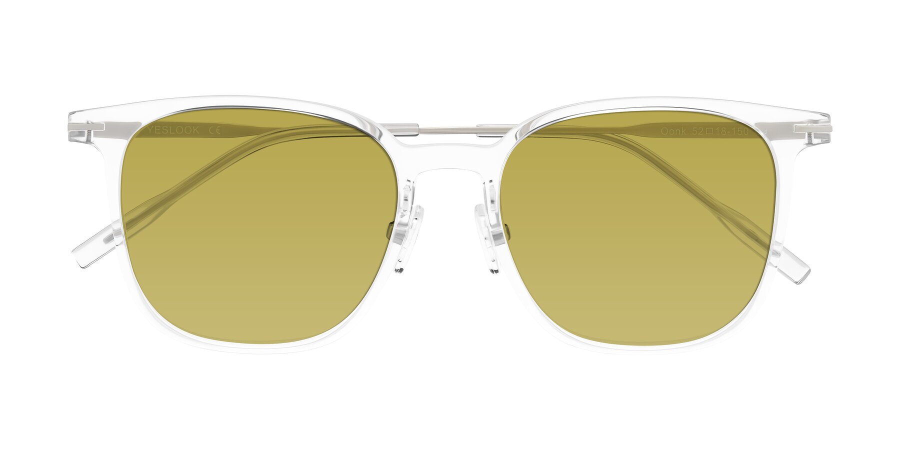 Folded Front of Oonk in Clear with Champagne Tinted Lenses