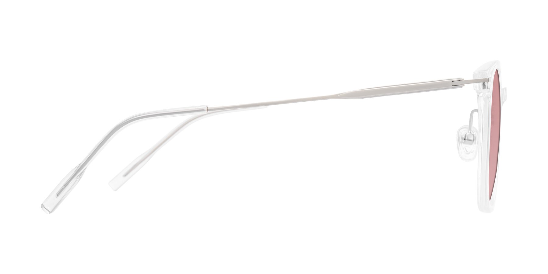 Side of Oonk in Clear with Medium Garnet Tinted Lenses