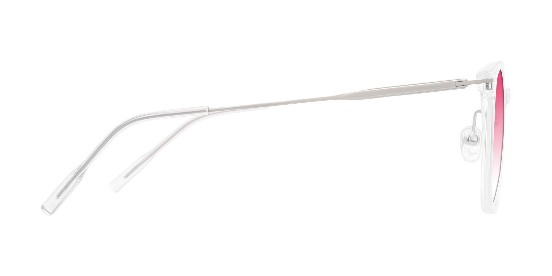 Side of Oonk in Clear with Pink Gradient Lenses