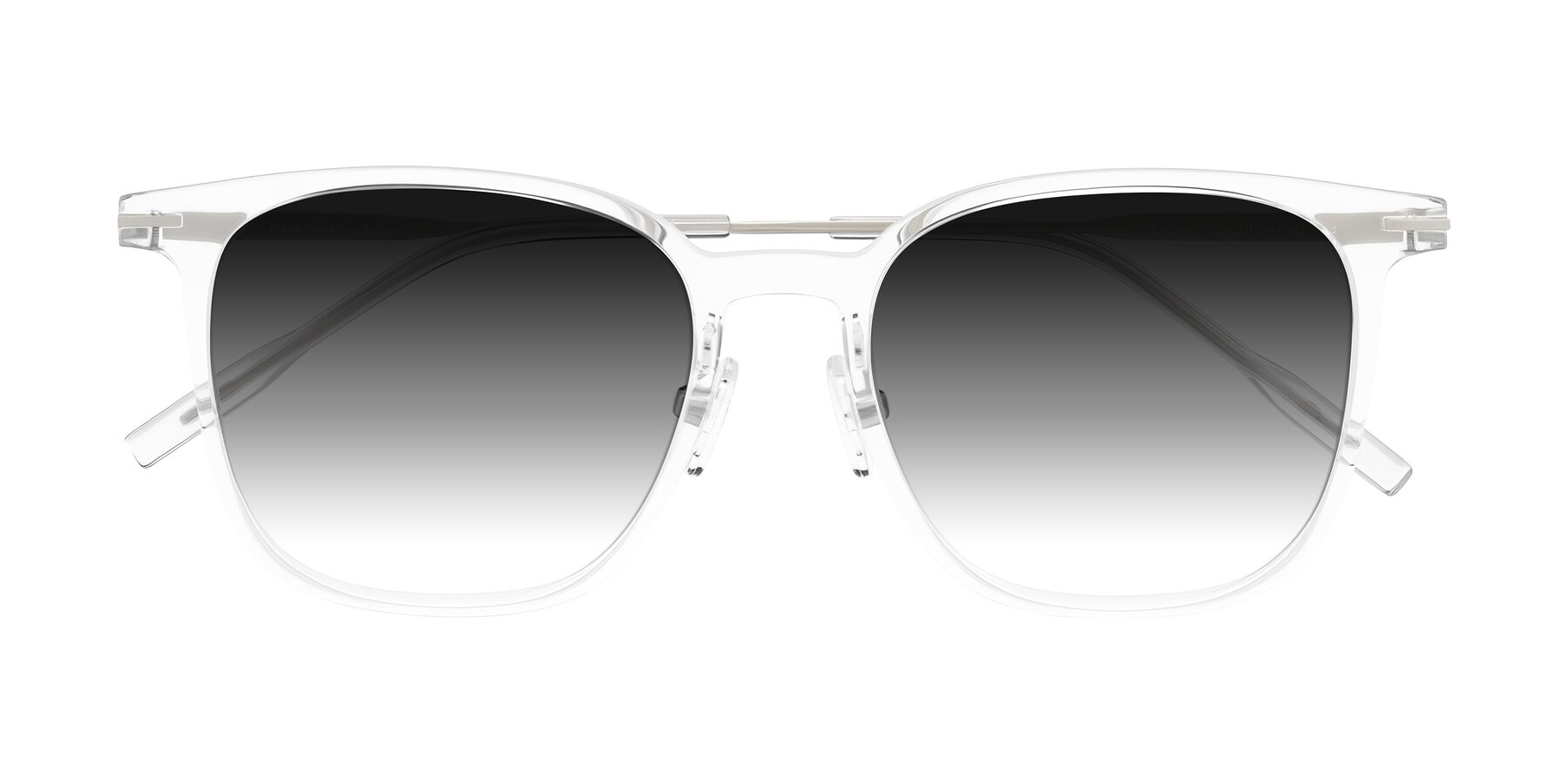 Folded Front of Oonk in Clear with Gray Gradient Lenses
