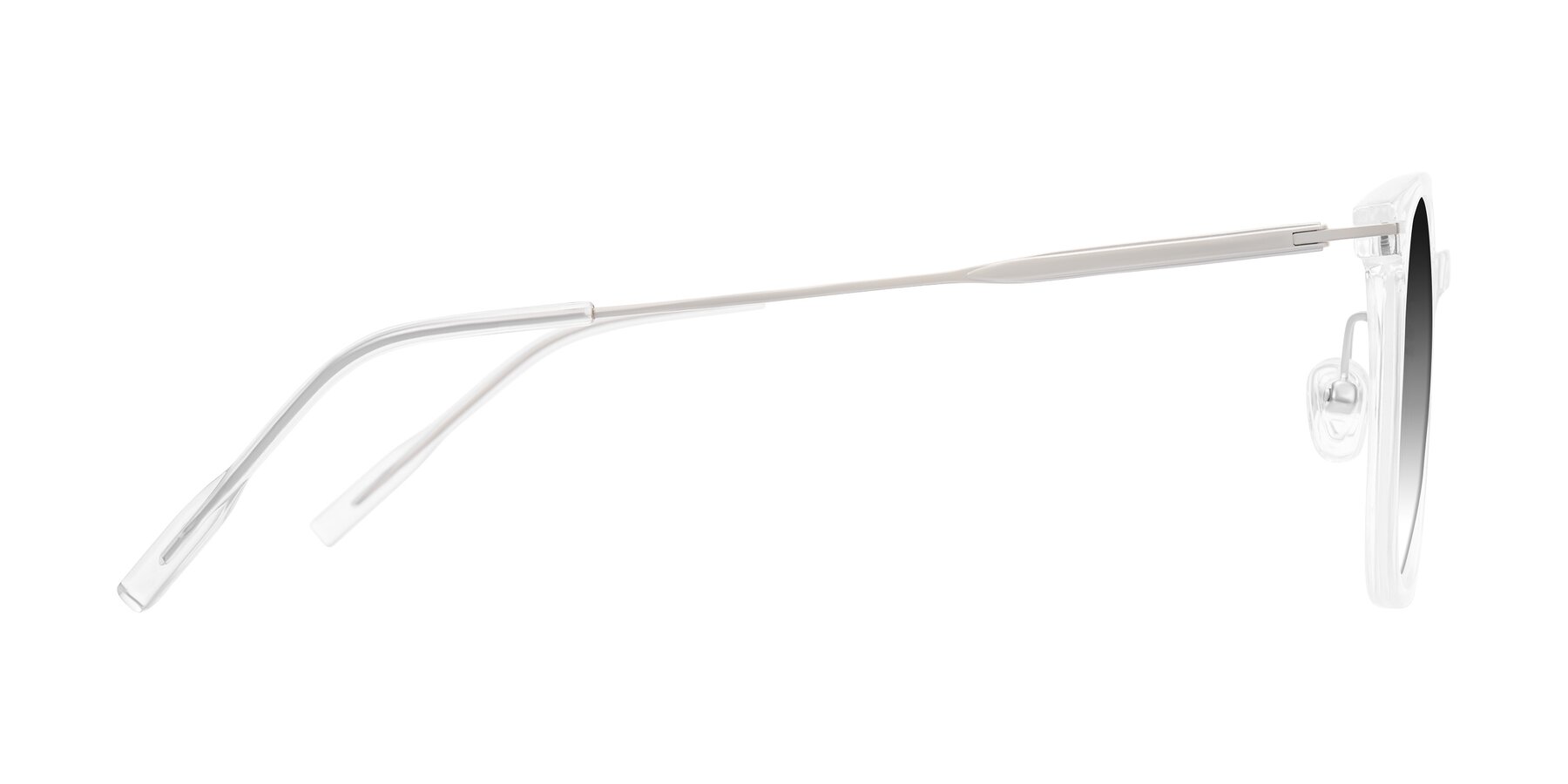 Side of Oonk in Clear with Gray Gradient Lenses