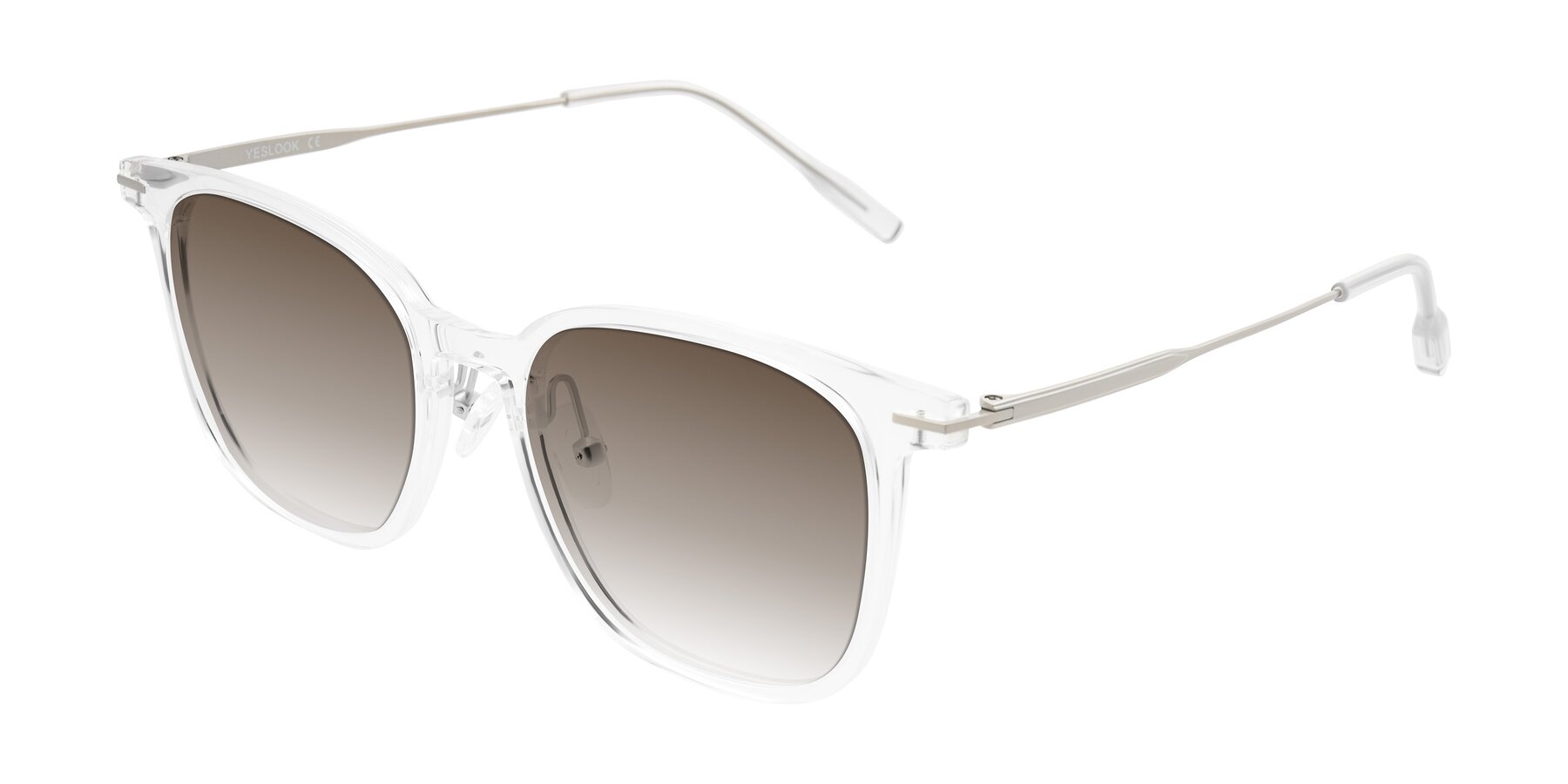 Angle of Oonk in Clear with Brown Gradient Lenses