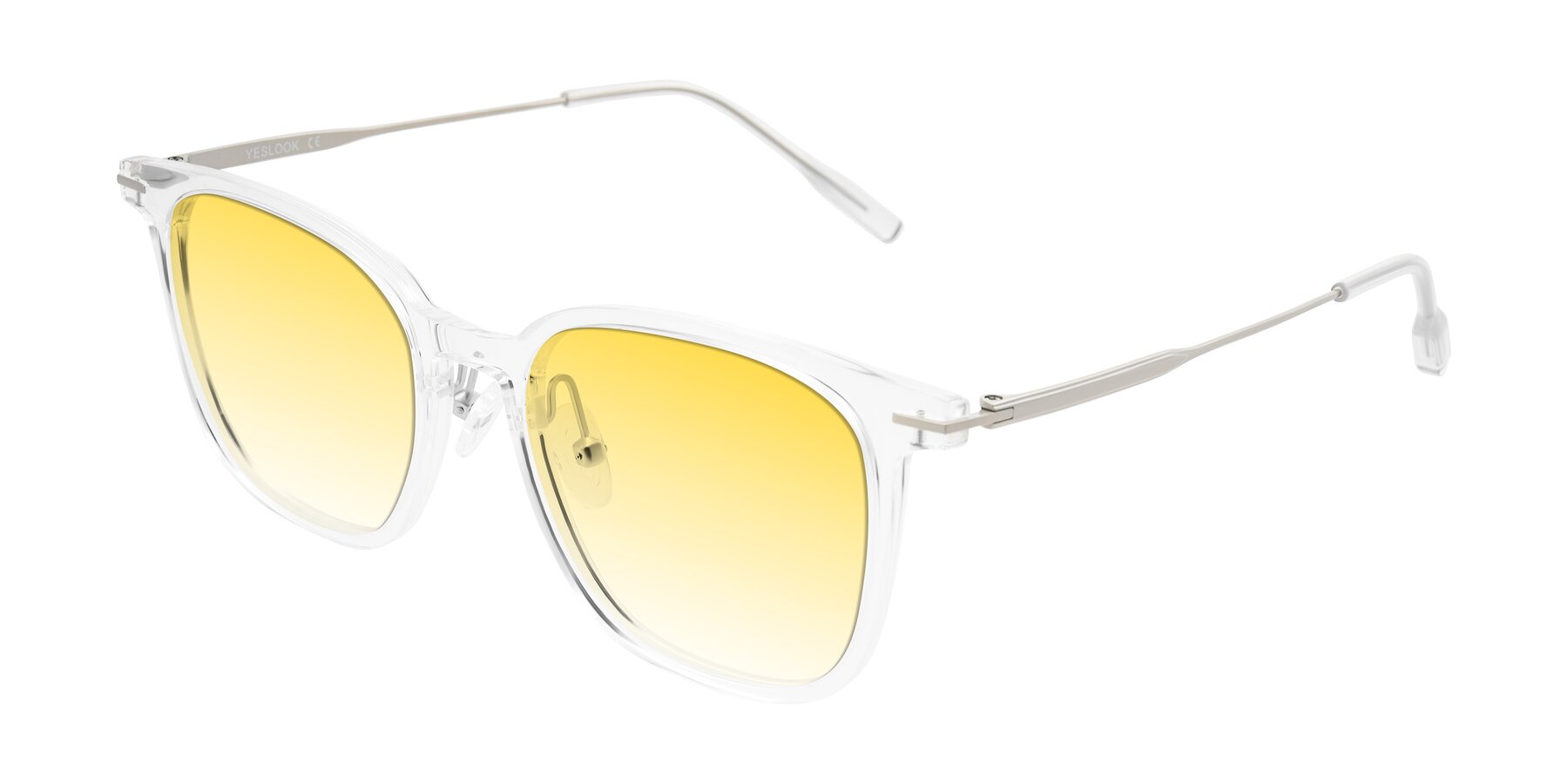 Angle of Oonk in Clear with Yellow Gradient Lenses
