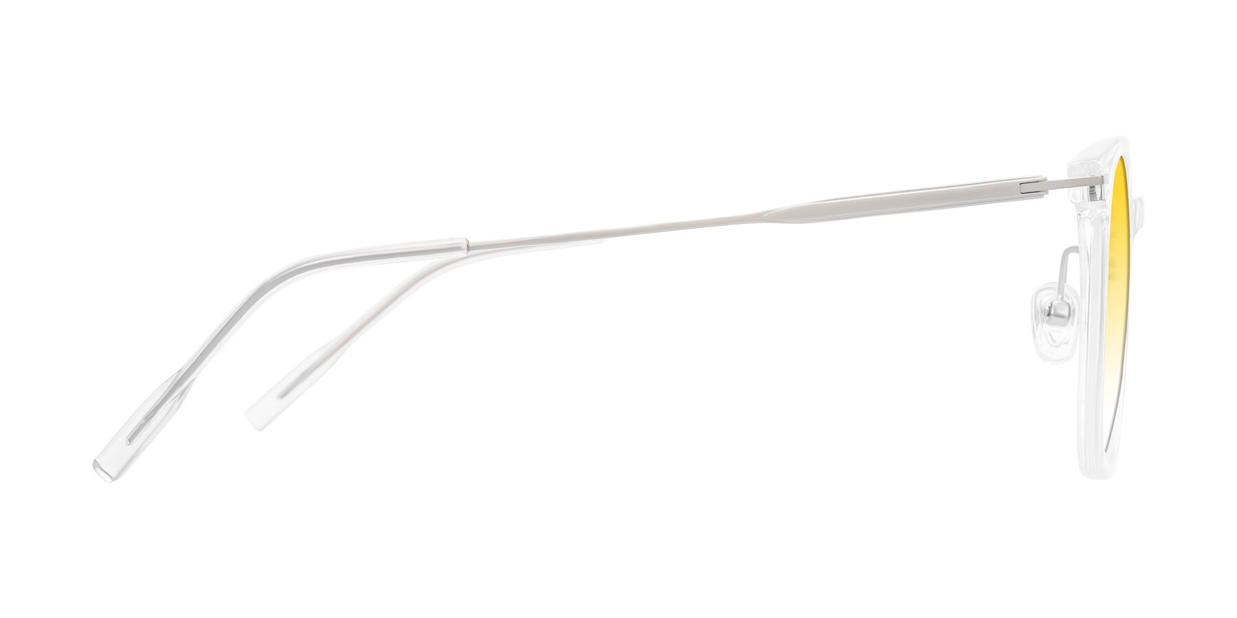 Side of Oonk in Clear with Yellow Gradient Lenses