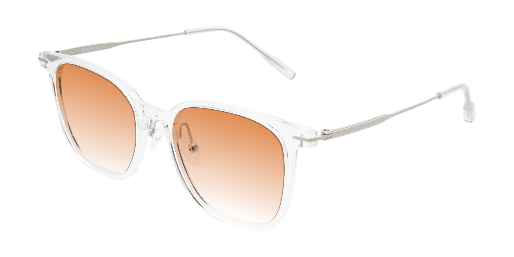 Angle of Oonk in Clear with Orange Gradient Lenses