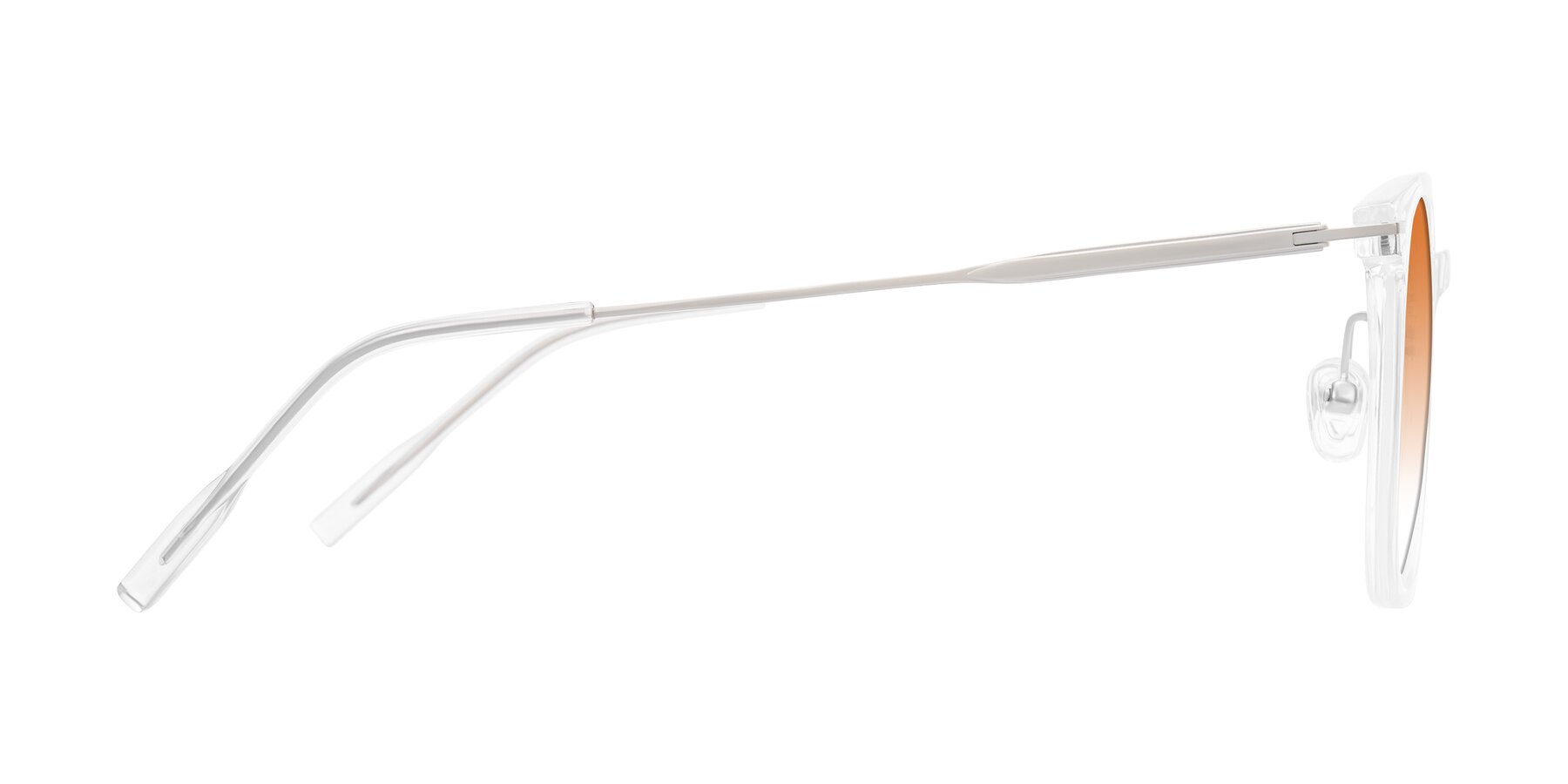 Side of Oonk in Clear with Orange Gradient Lenses