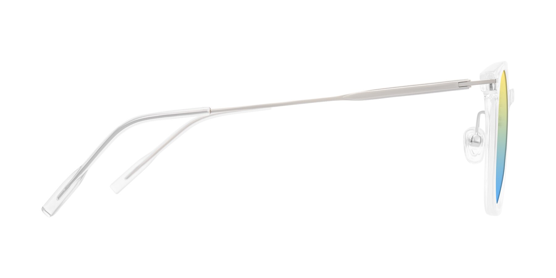 Side of Oonk in Clear with Yellow / Blue Gradient Lenses