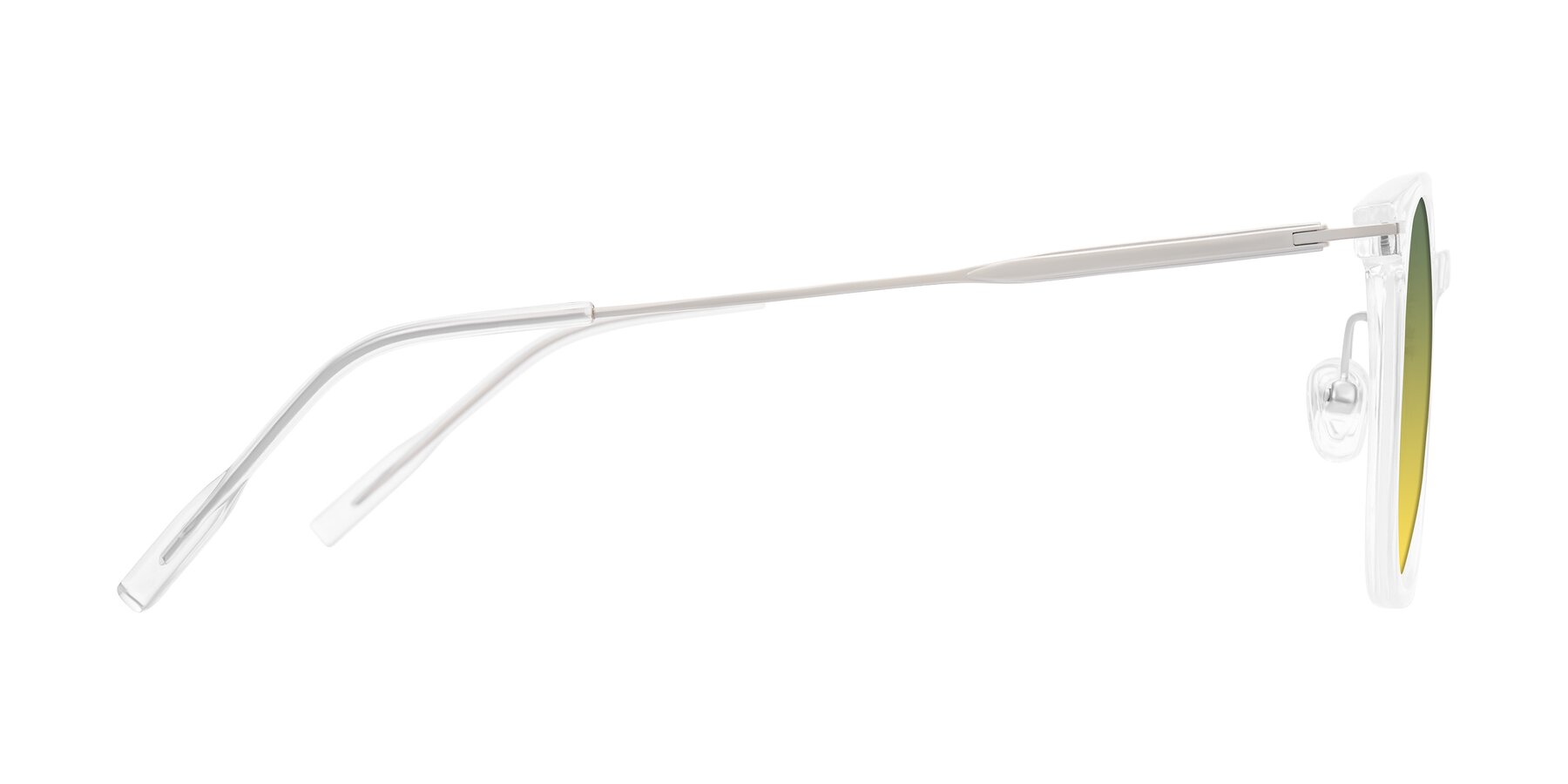 Side of Oonk in Clear with Green / Yellow Gradient Lenses